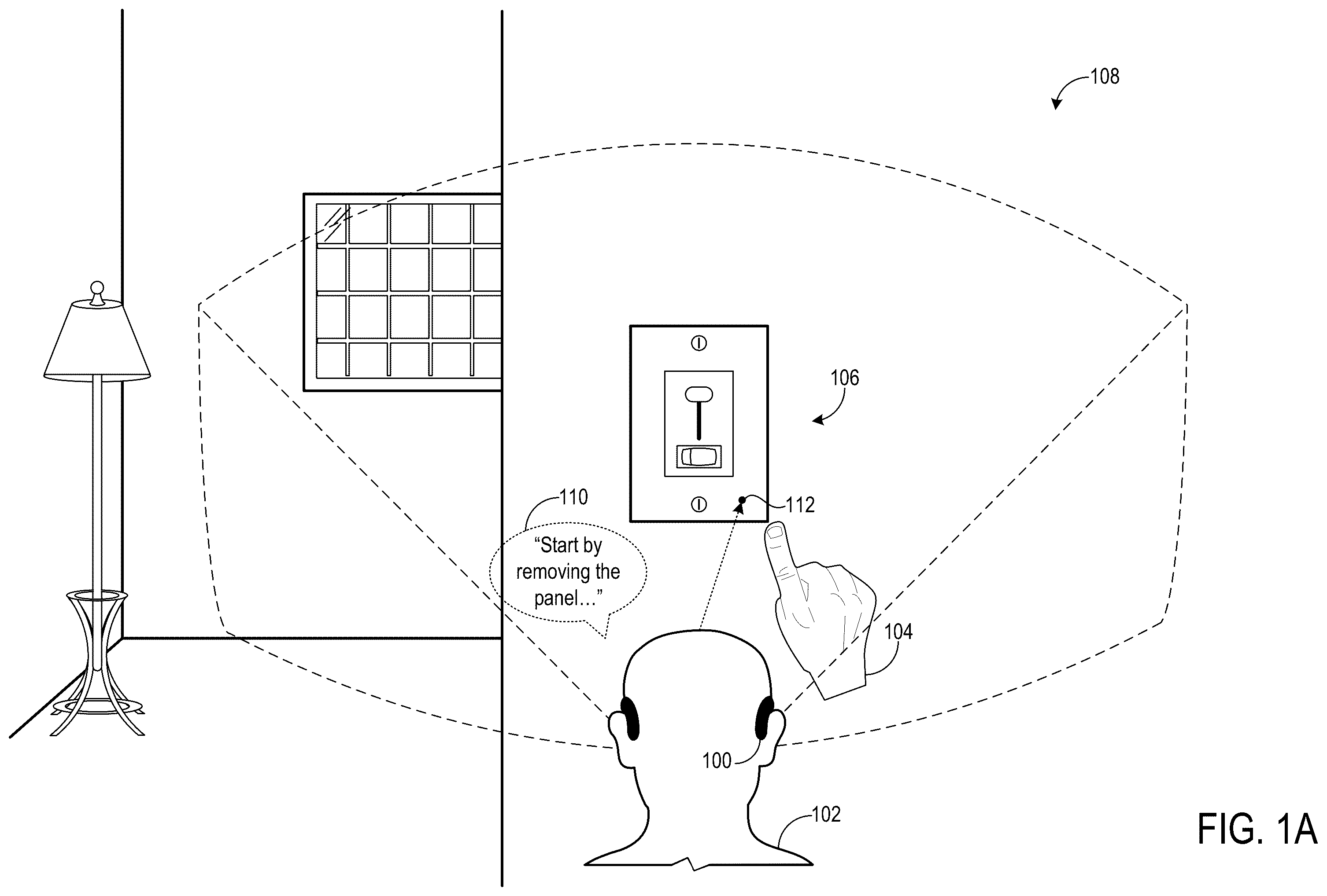 Patent US11836294 Figure 1 – Spatially consistent representation of hand motion