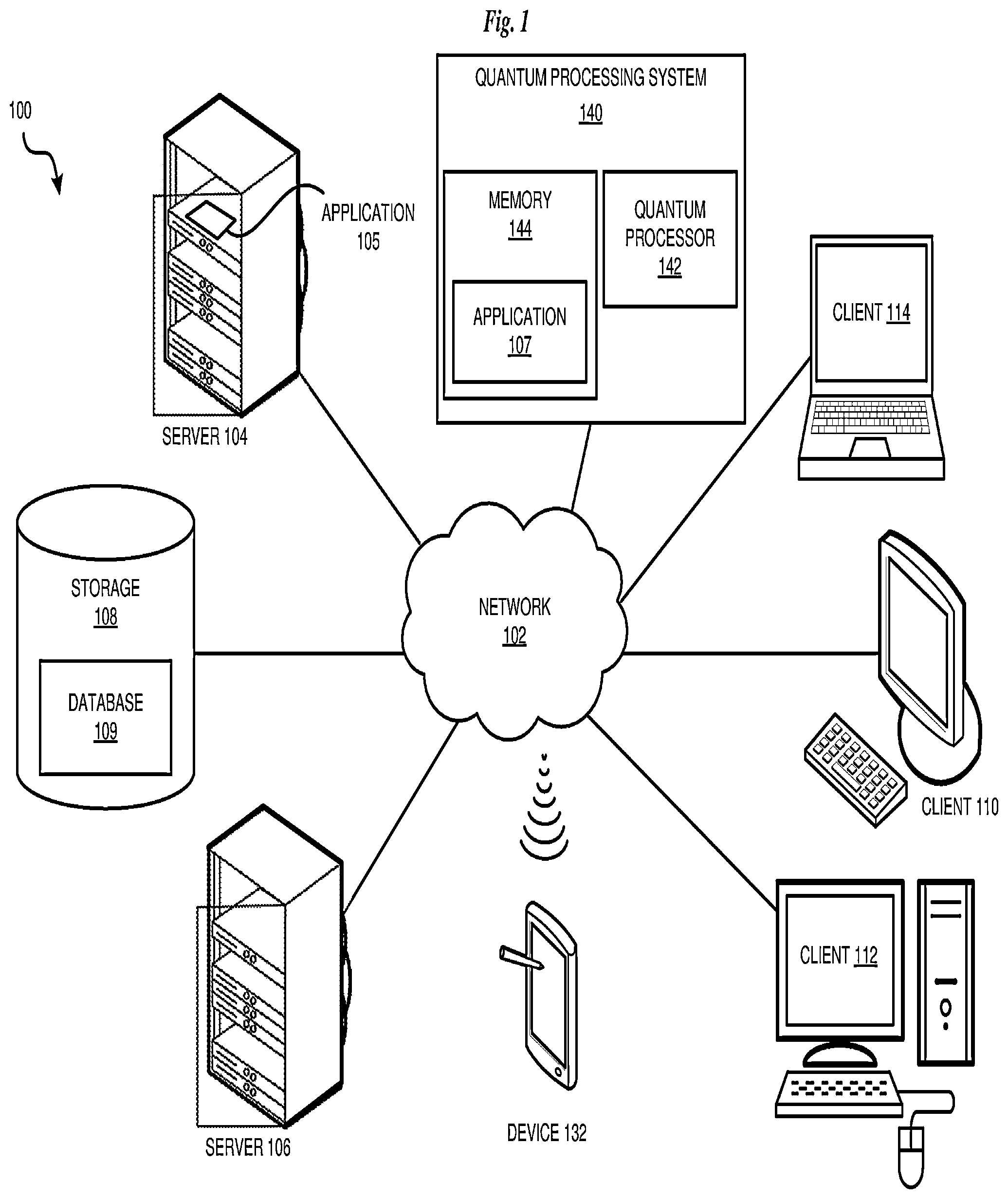 Patent US11836470 — Adaptive quantum circuit construction for multiple-controlled-not gates — Figure 1