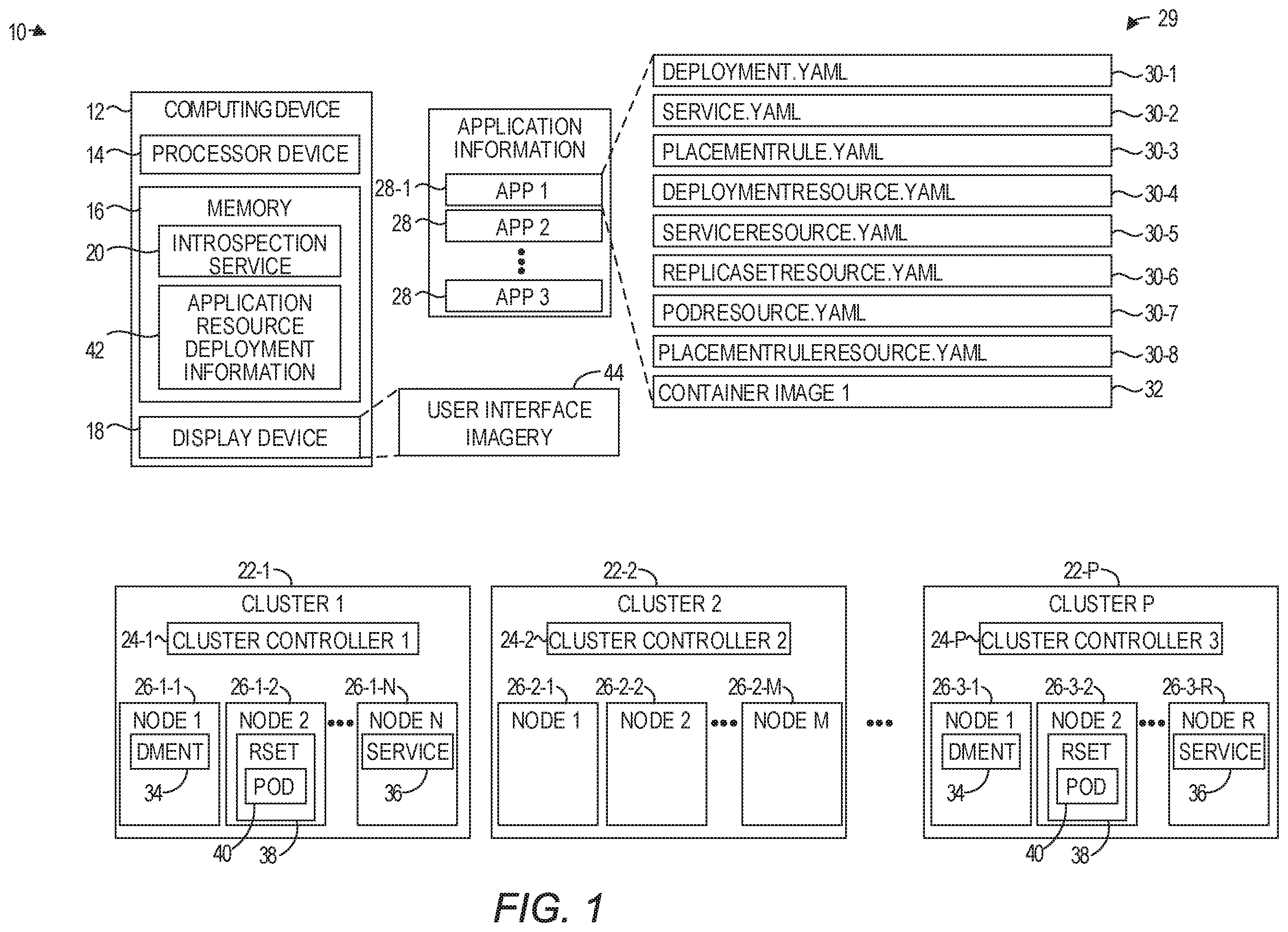 Patent US11836523 Figure 1 – Introspection of a containerized application in a runtime environment