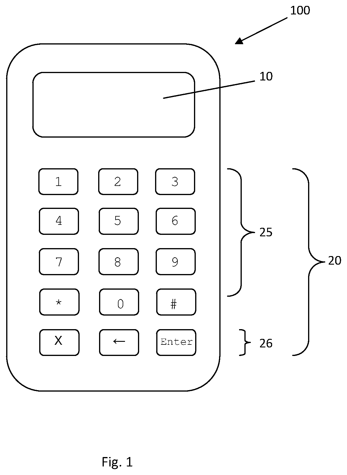 Patent US11836820 — Pin entry device — Figure 1