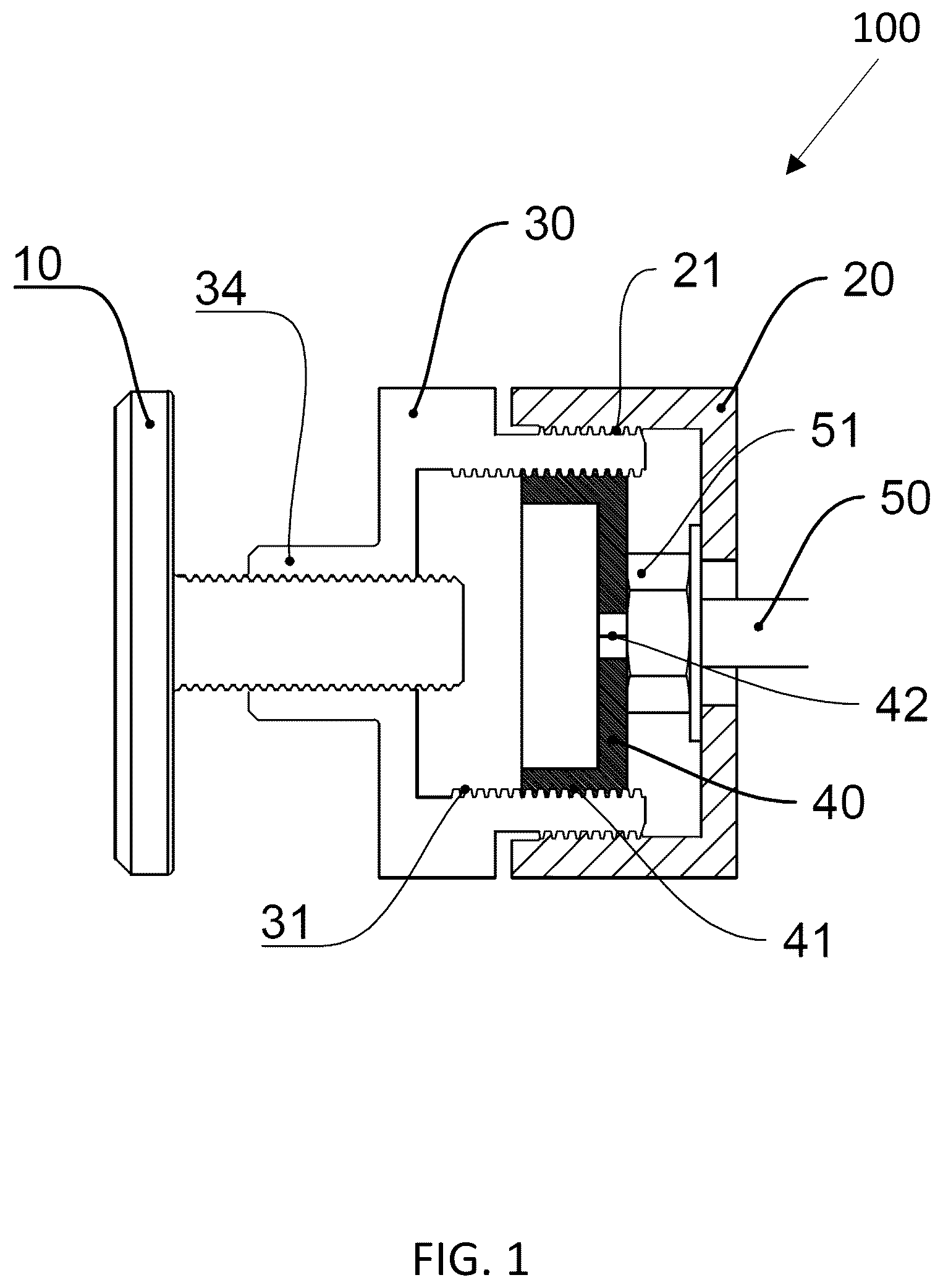 Patent US11841043 — Lockable adjustable standoff — Figure 1