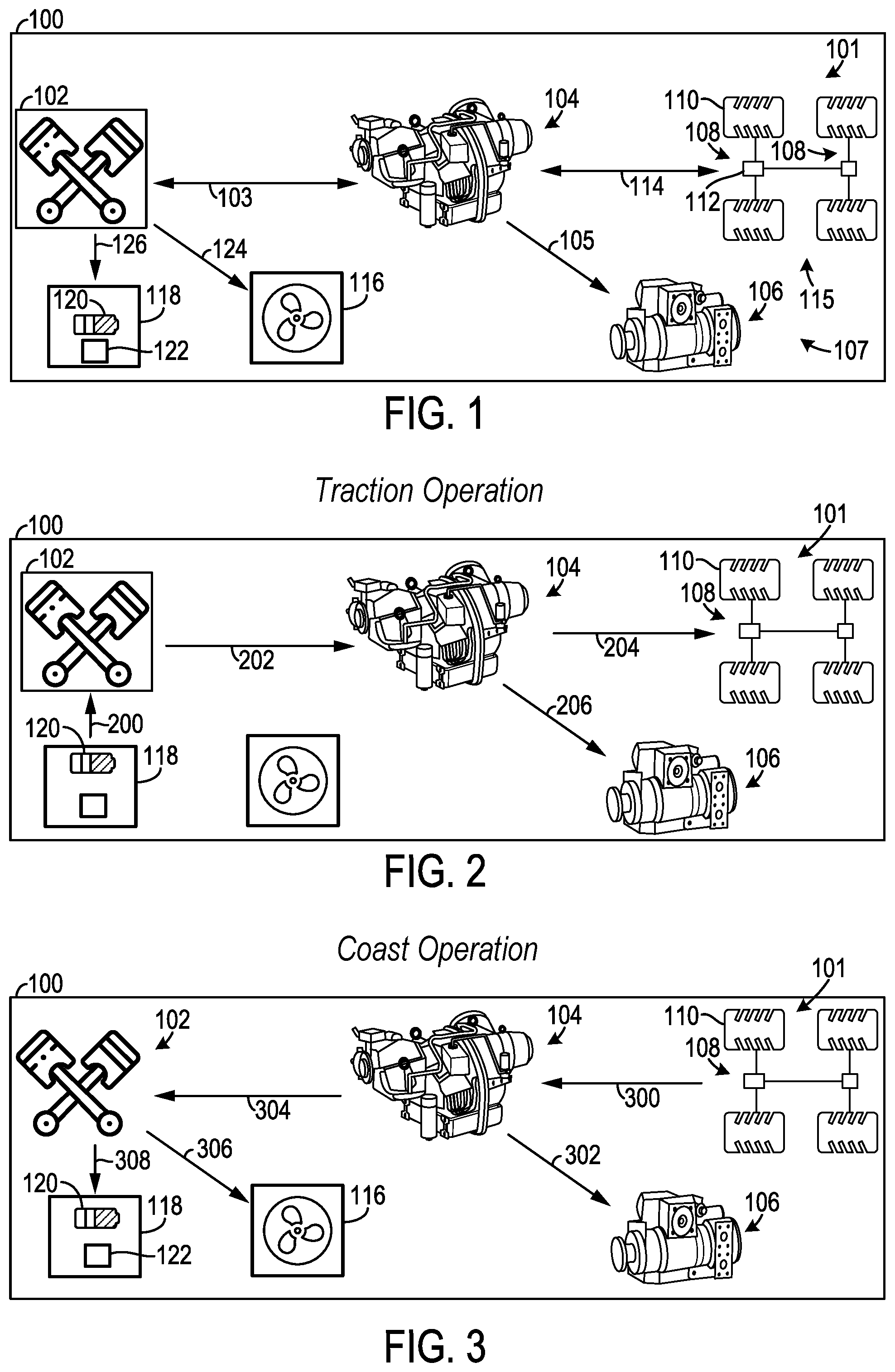 Patent US11841080 — Vehicle system with hydromechanical transmission and power management strategy — Figure 1