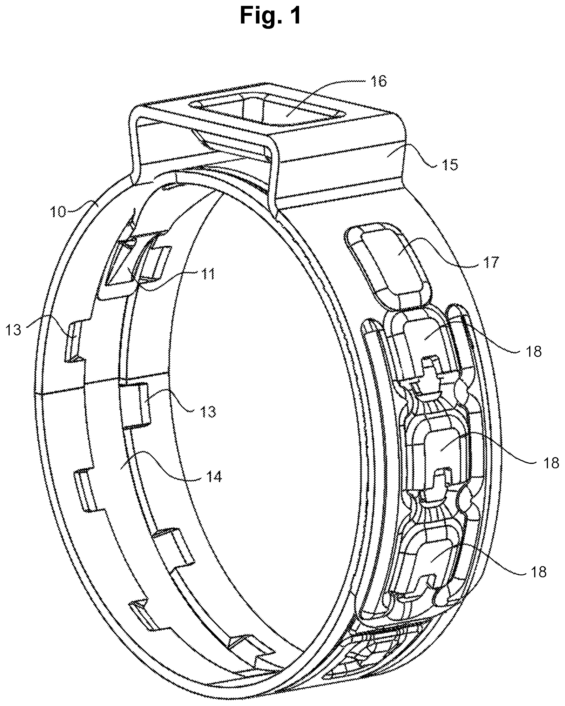 Patent US11841101 Figure 1 – Hose clamp