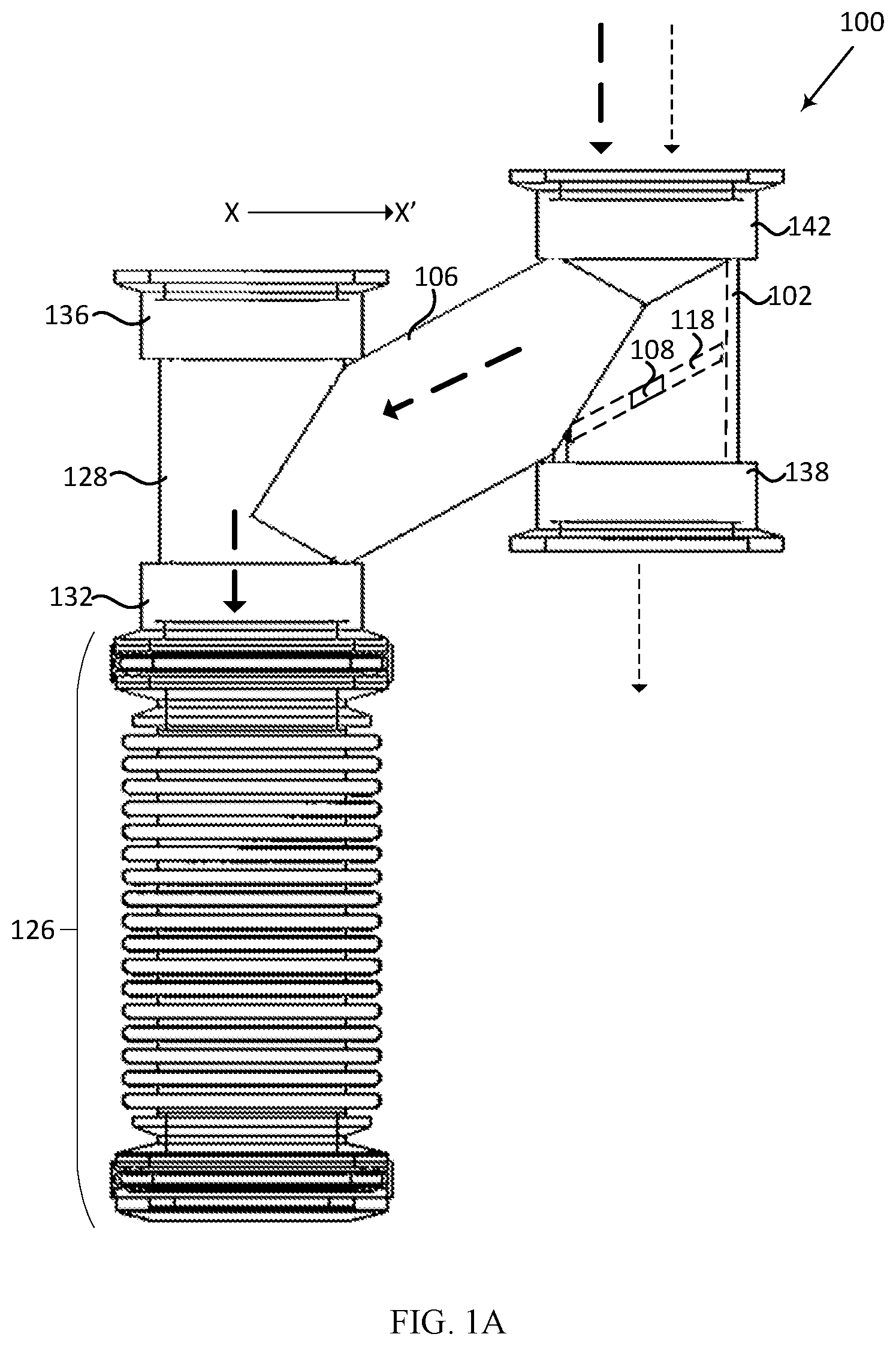 Patent US11841103 — Pipe assembly having an angled plate and fabrication methods — Figure 1