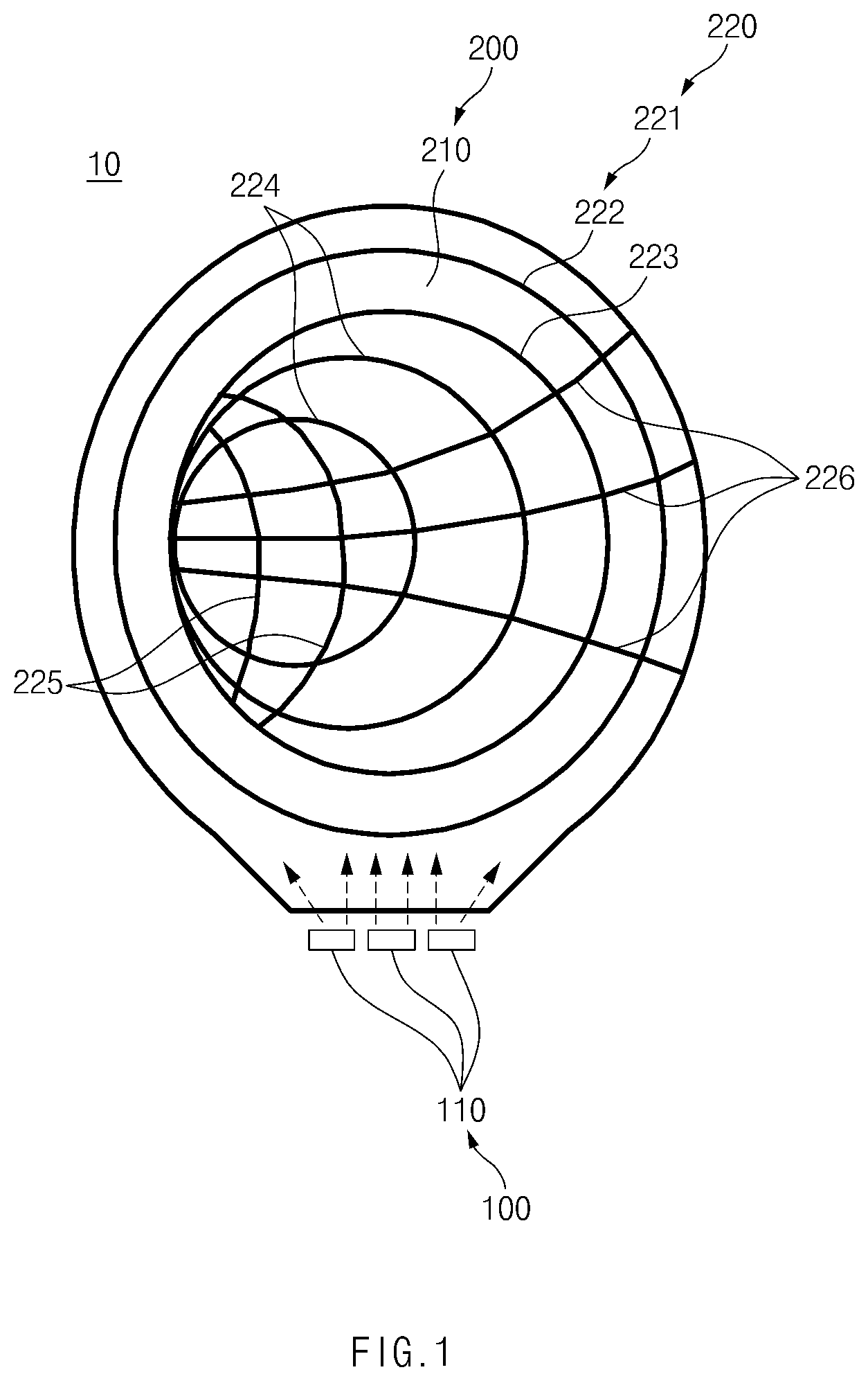 Patent US11841119 — Lamp for vehicle — Figure 1