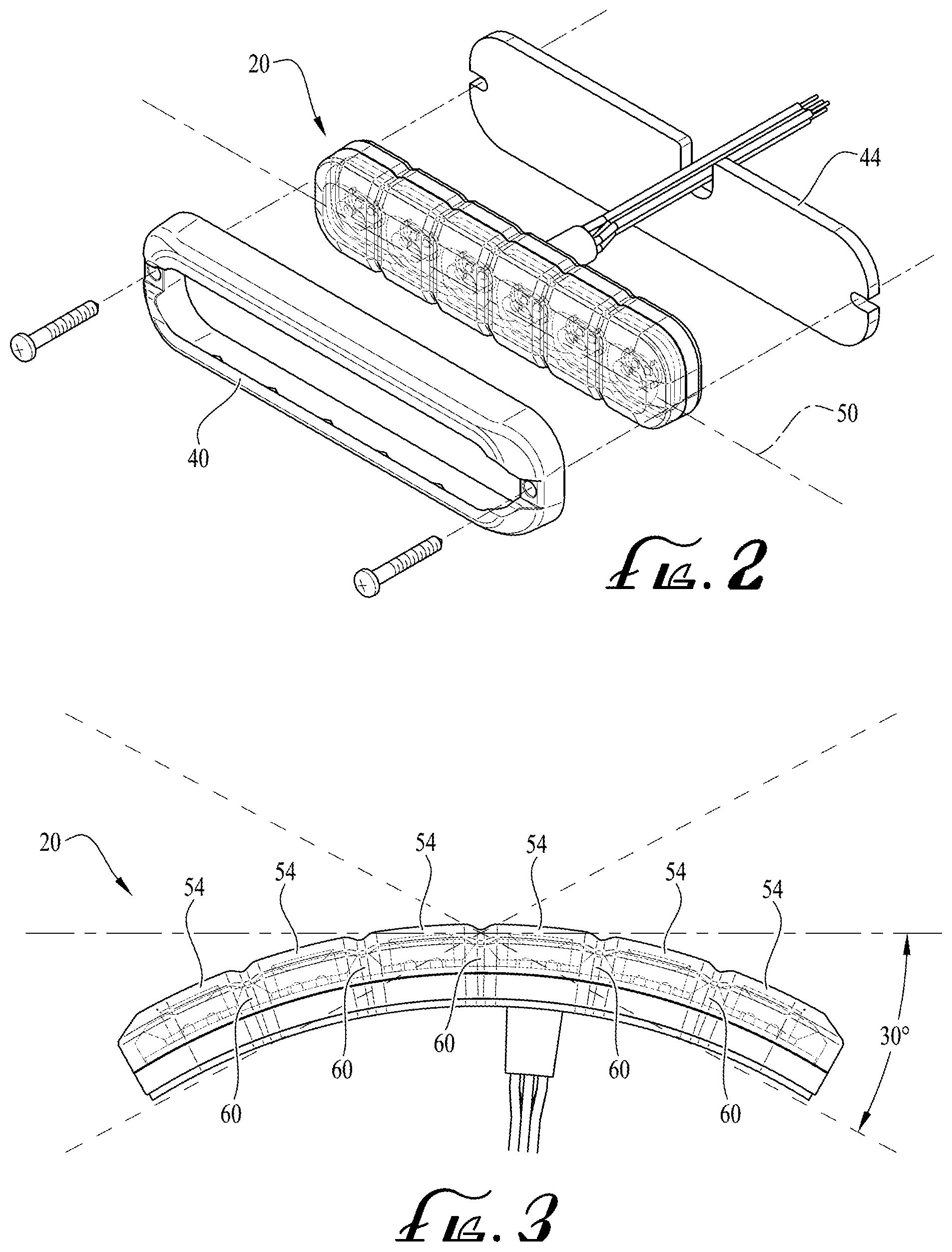 Patent US11841123 Figure 2 – Flexible directional vehicle warning light