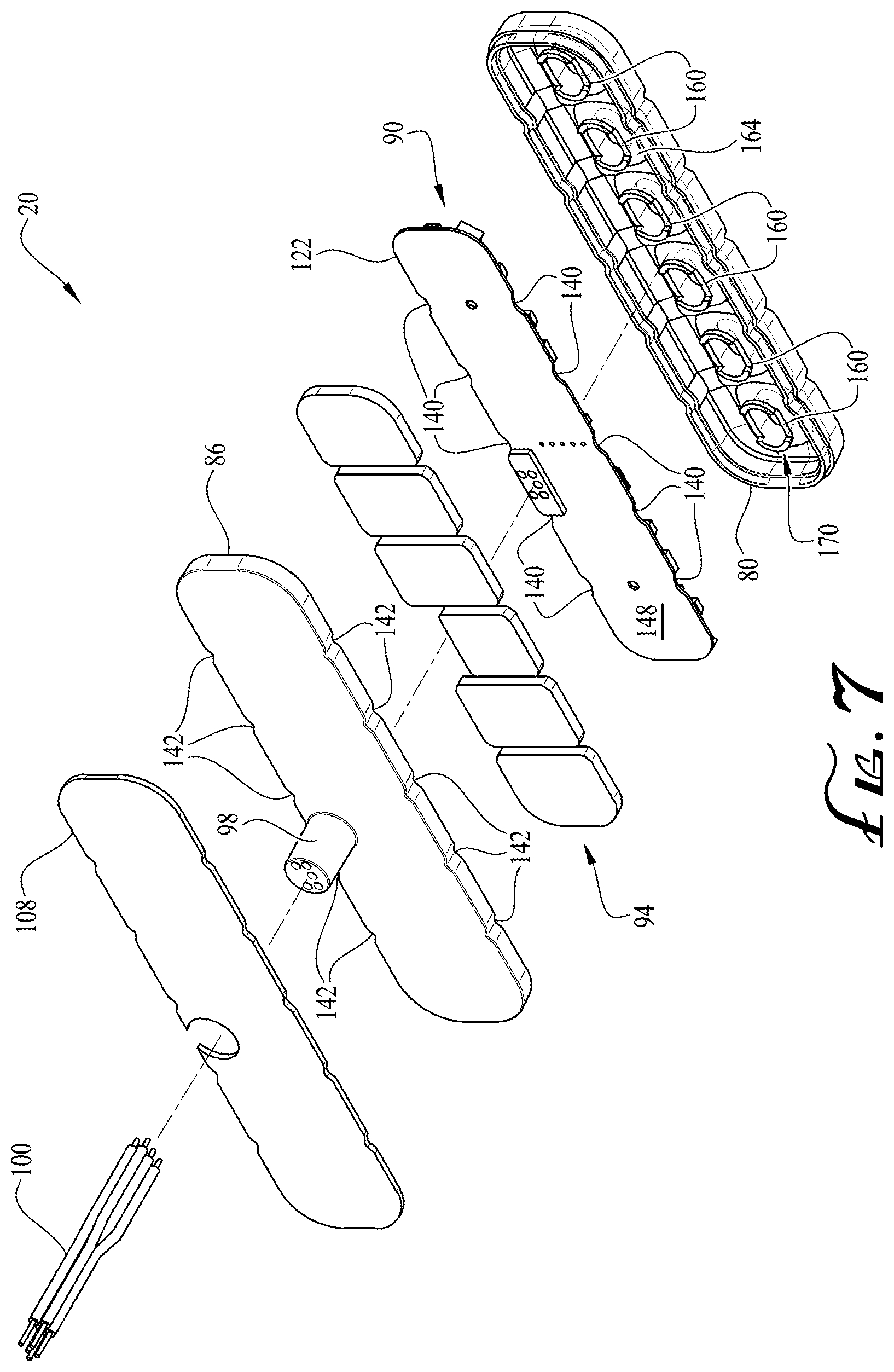 Patent US11841123 Figure 5 – Flexible directional vehicle warning light