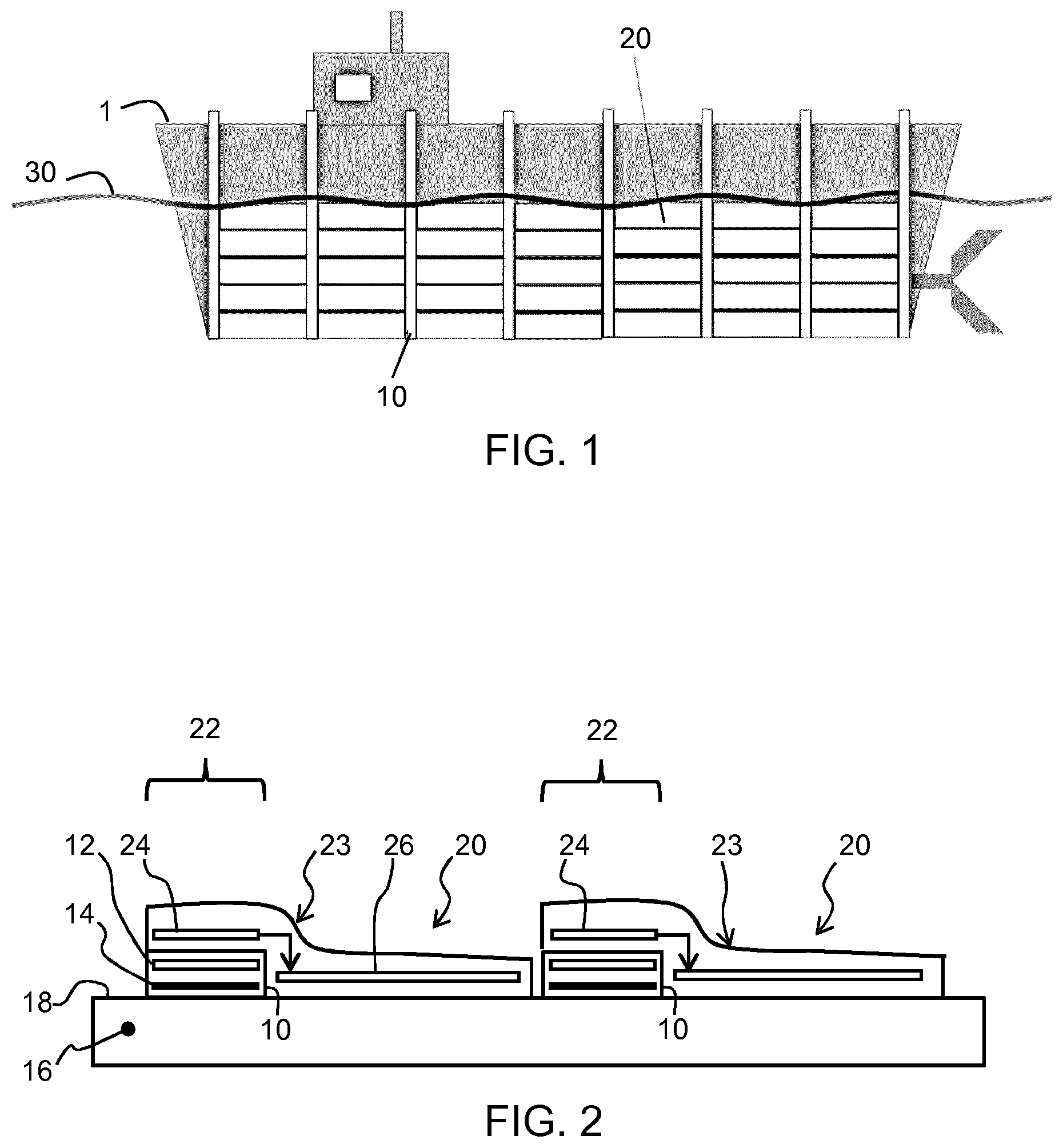 Patent US11841133 — Antifouling system with inductive power transfer for use in protecting a surface against biofouling — Figure 1