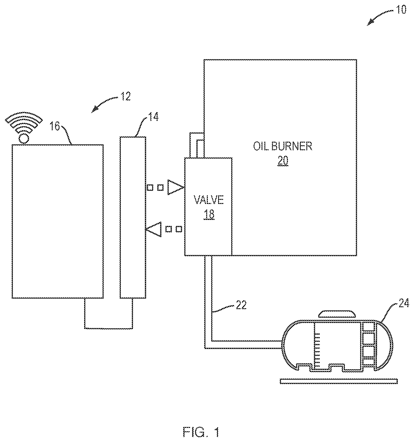Patent US11841138 — Fuel tank monitoring systems and methods — Figure 1