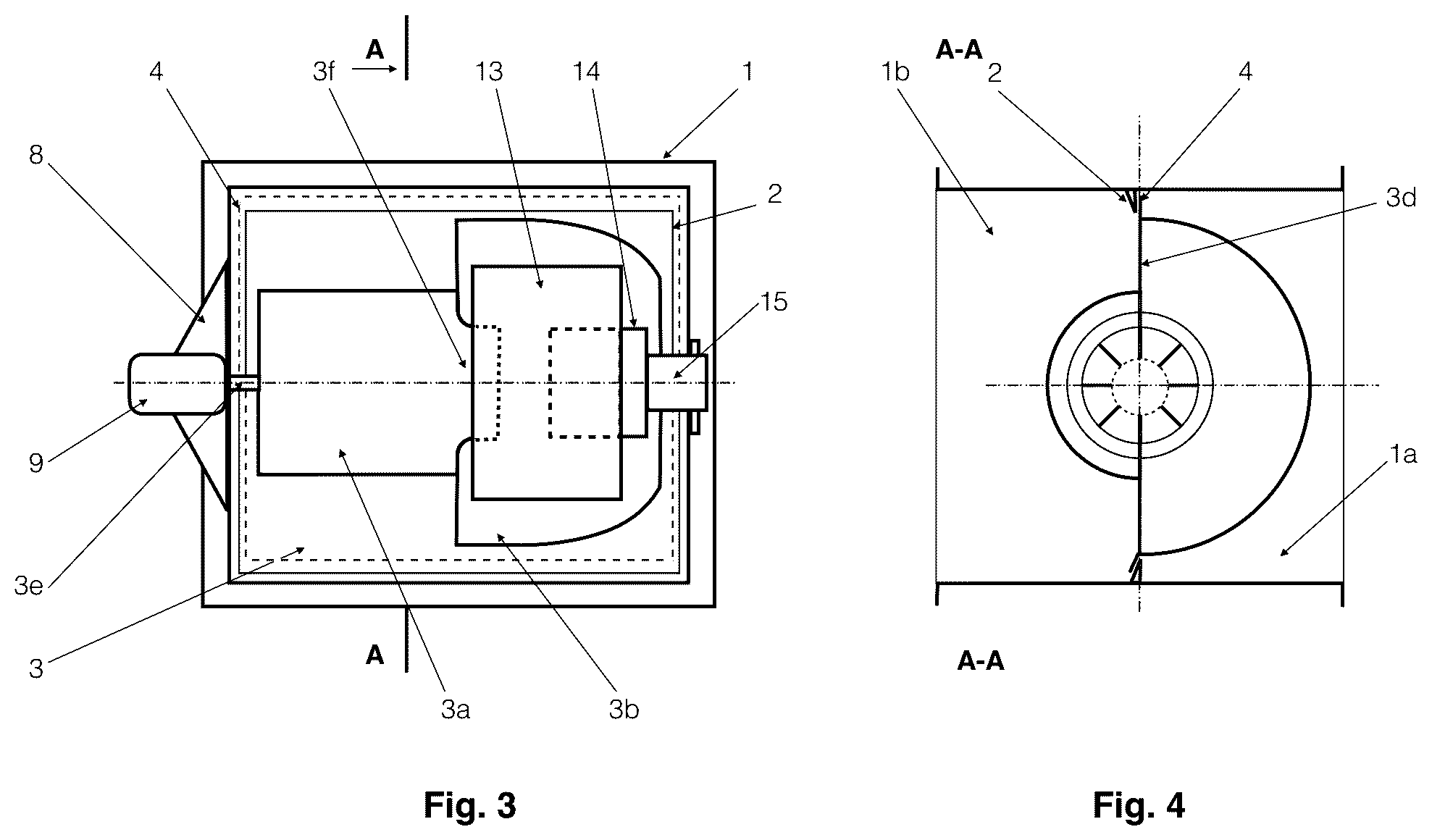 Patent US11841161 Figure 2 – Profiled damper and fan for controlling air flow direction in an air duct