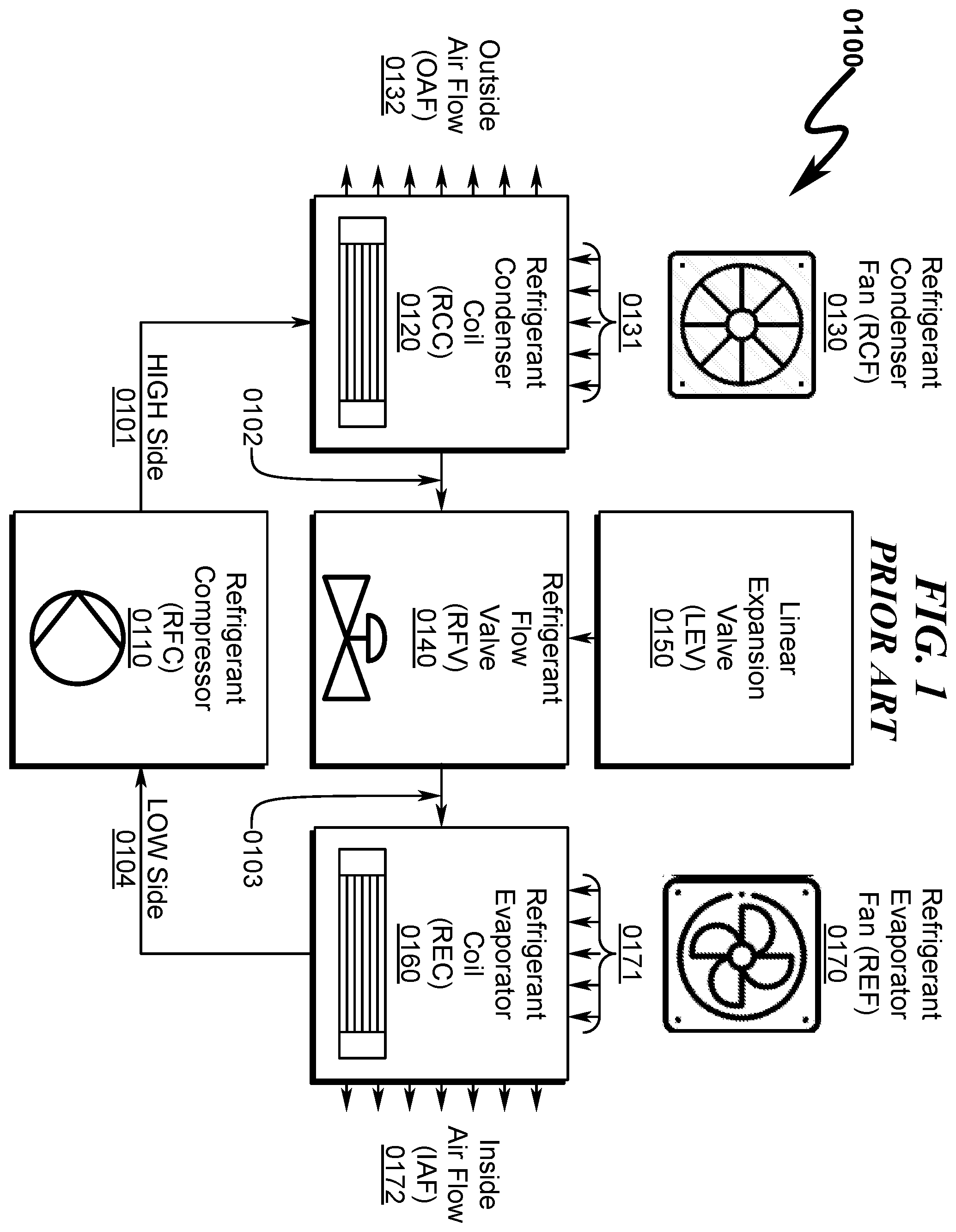 Patent US11841175 — Refrigerant metering system and method — Figure 1