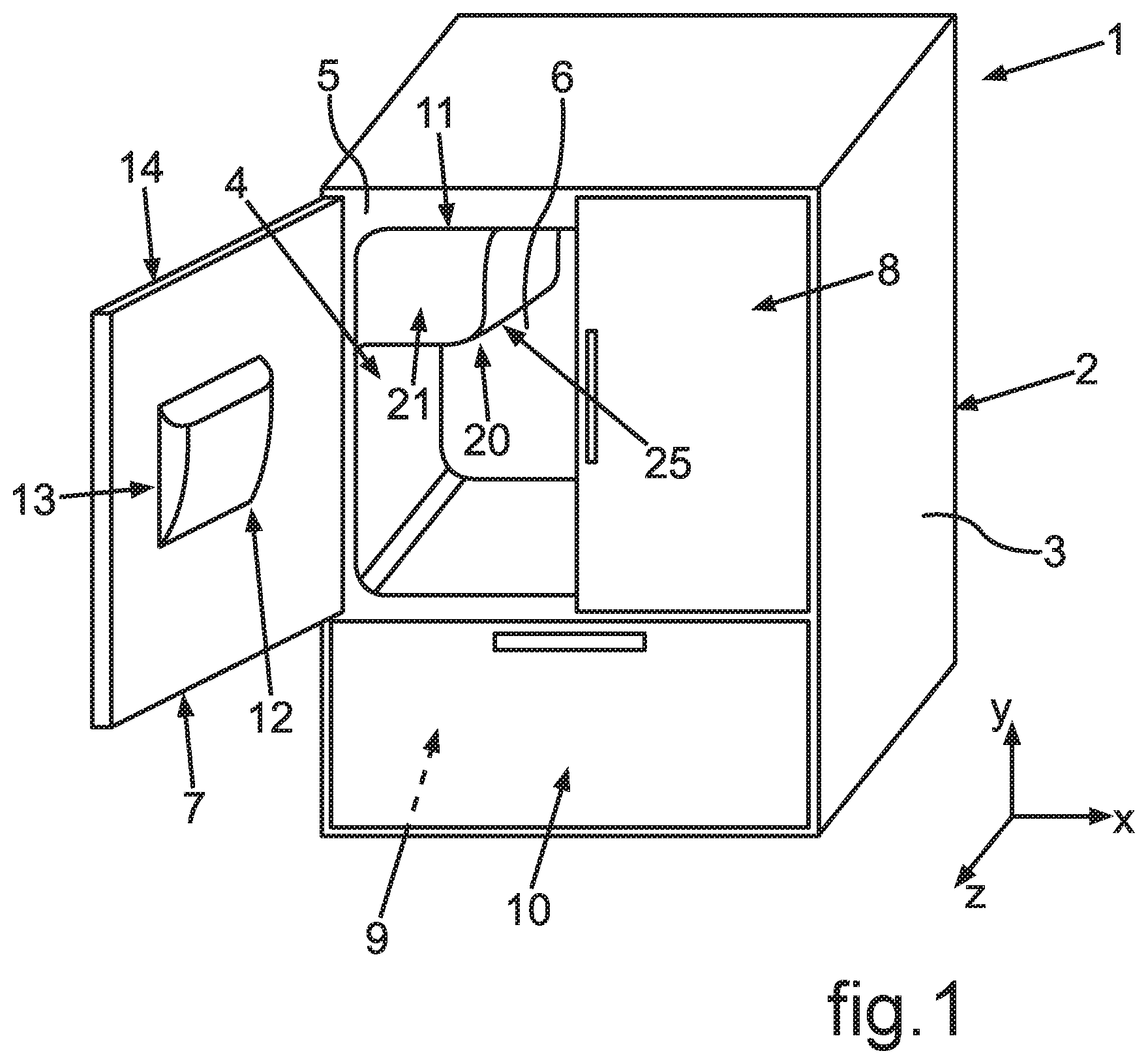 Patent US11841181 — Ice maker and household refrigeration apparatus — Figure 1
