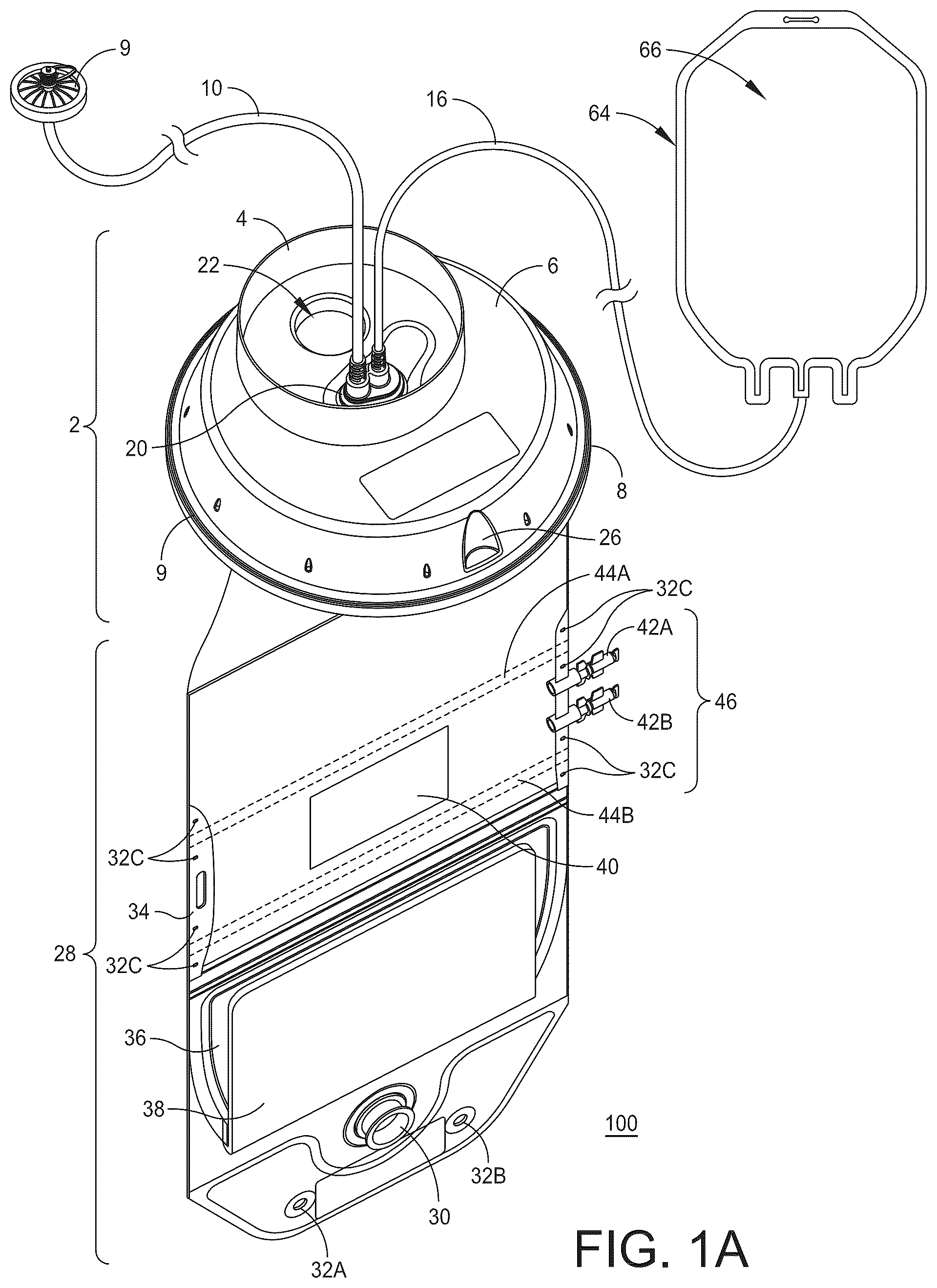 Patent US11841189 Figure 1 – Disposable for a spray drying system