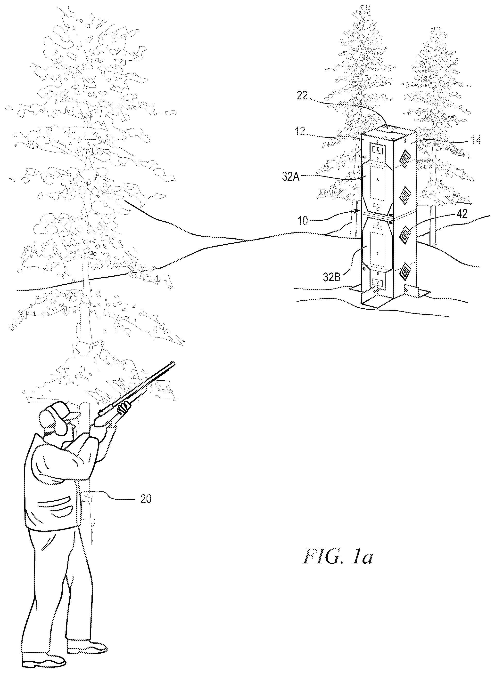 Patent US11841213 — Box target — Figure 1