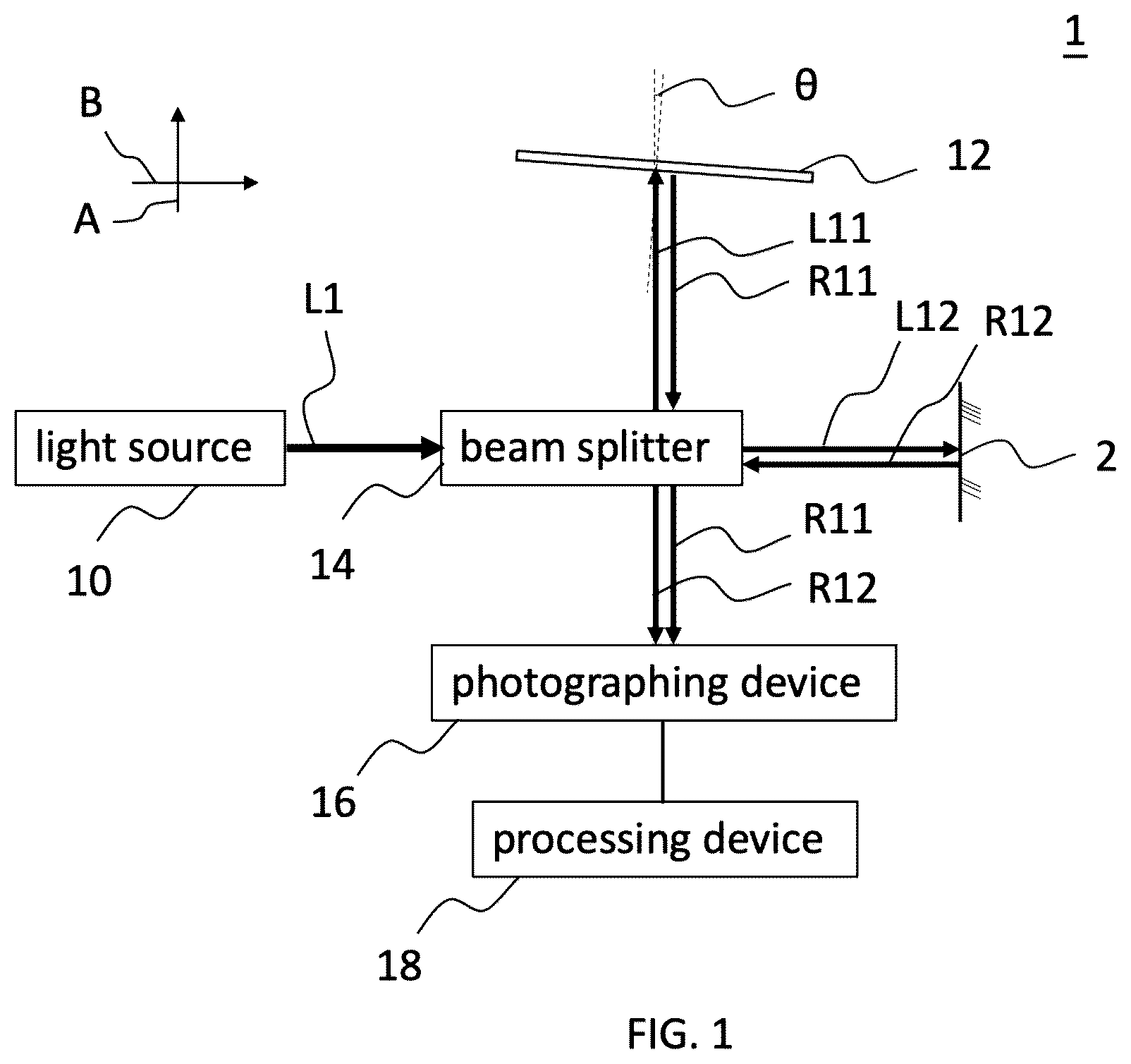 Patent US11841218 — System and method of measuring surface topography — Figure 1