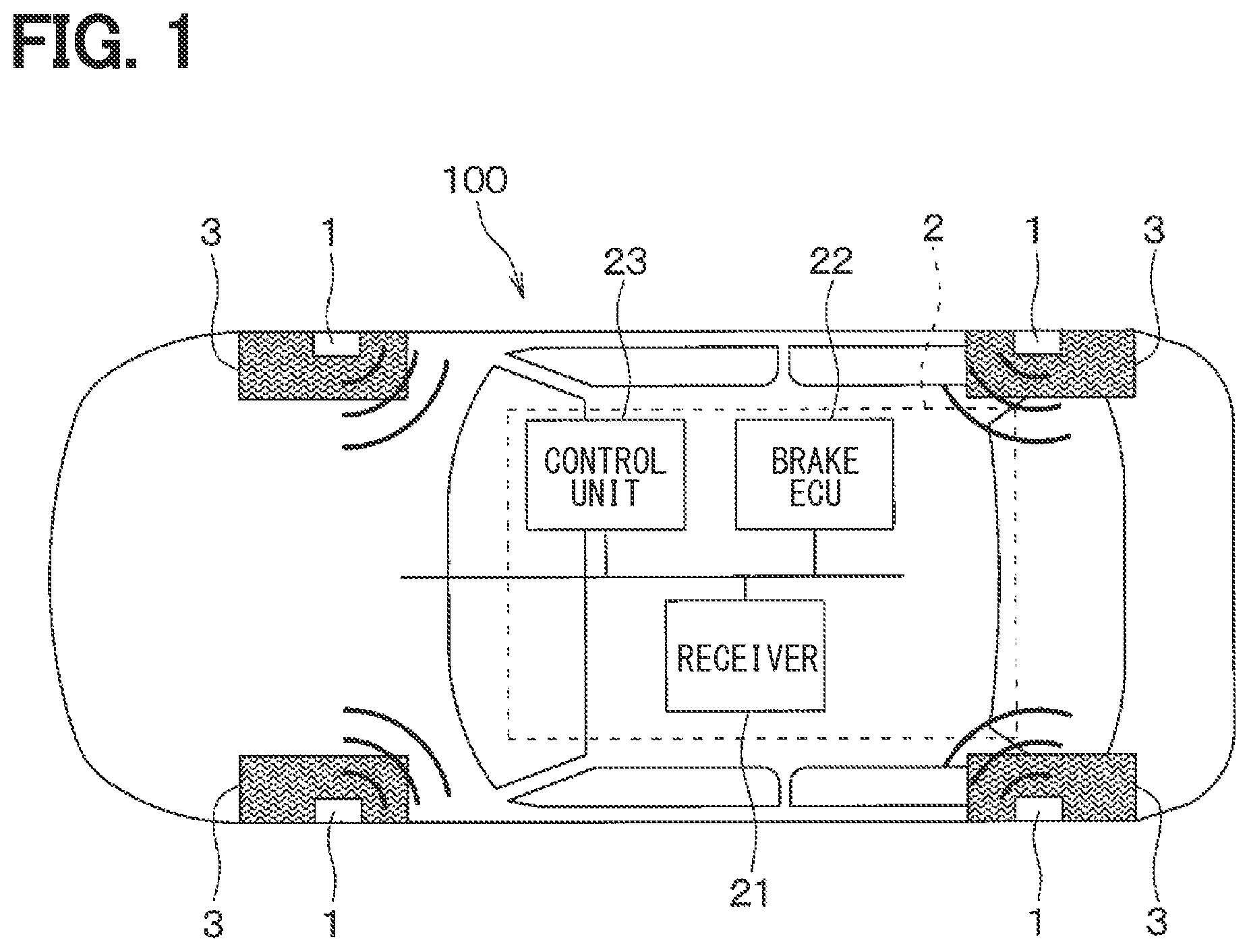 Patent US11841219 — Tire side device and road surface condition determination device containing same — Figure 1