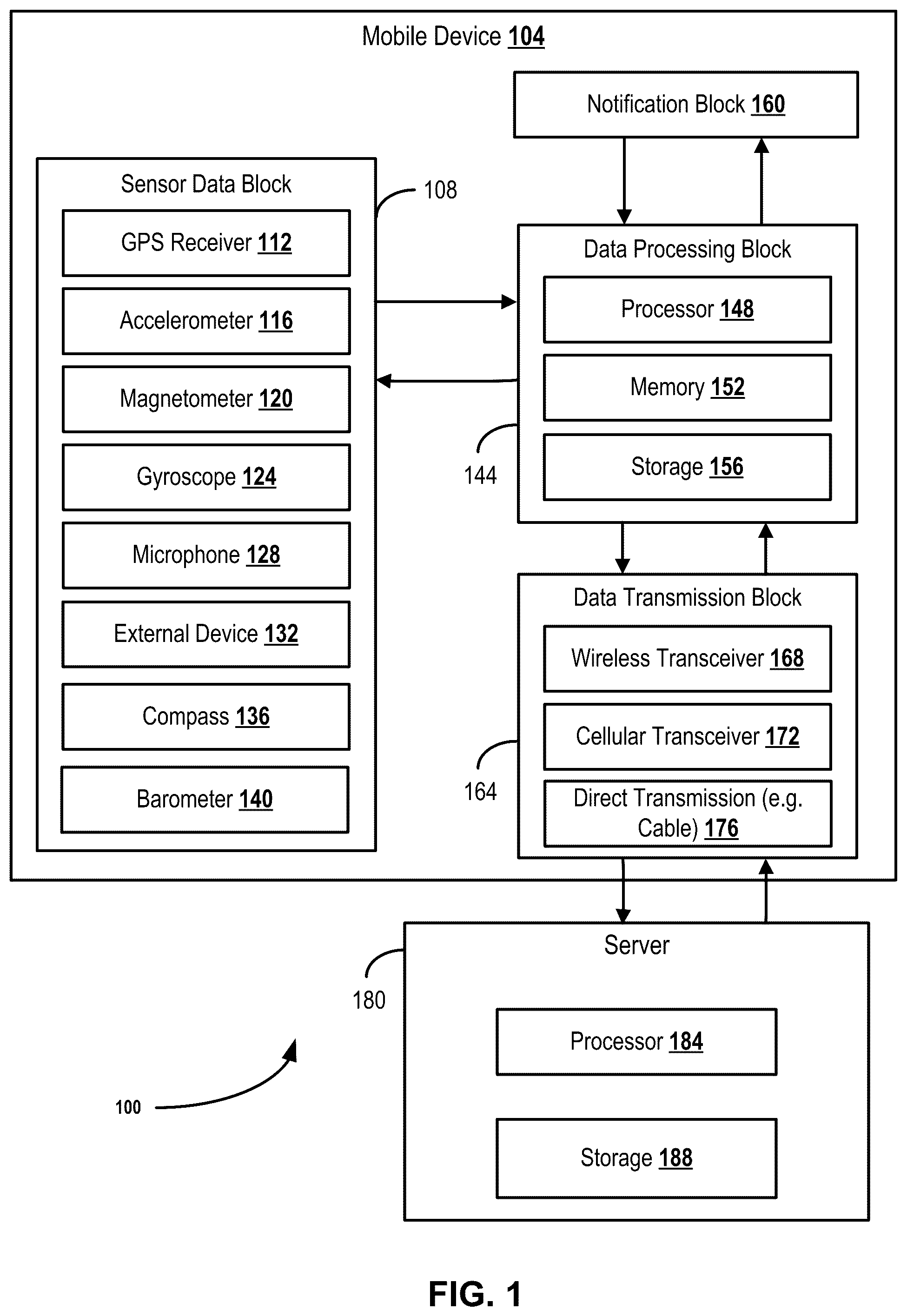 Patent US11841231 Figure 1 – Method and system for vehicle route determination based on motion data