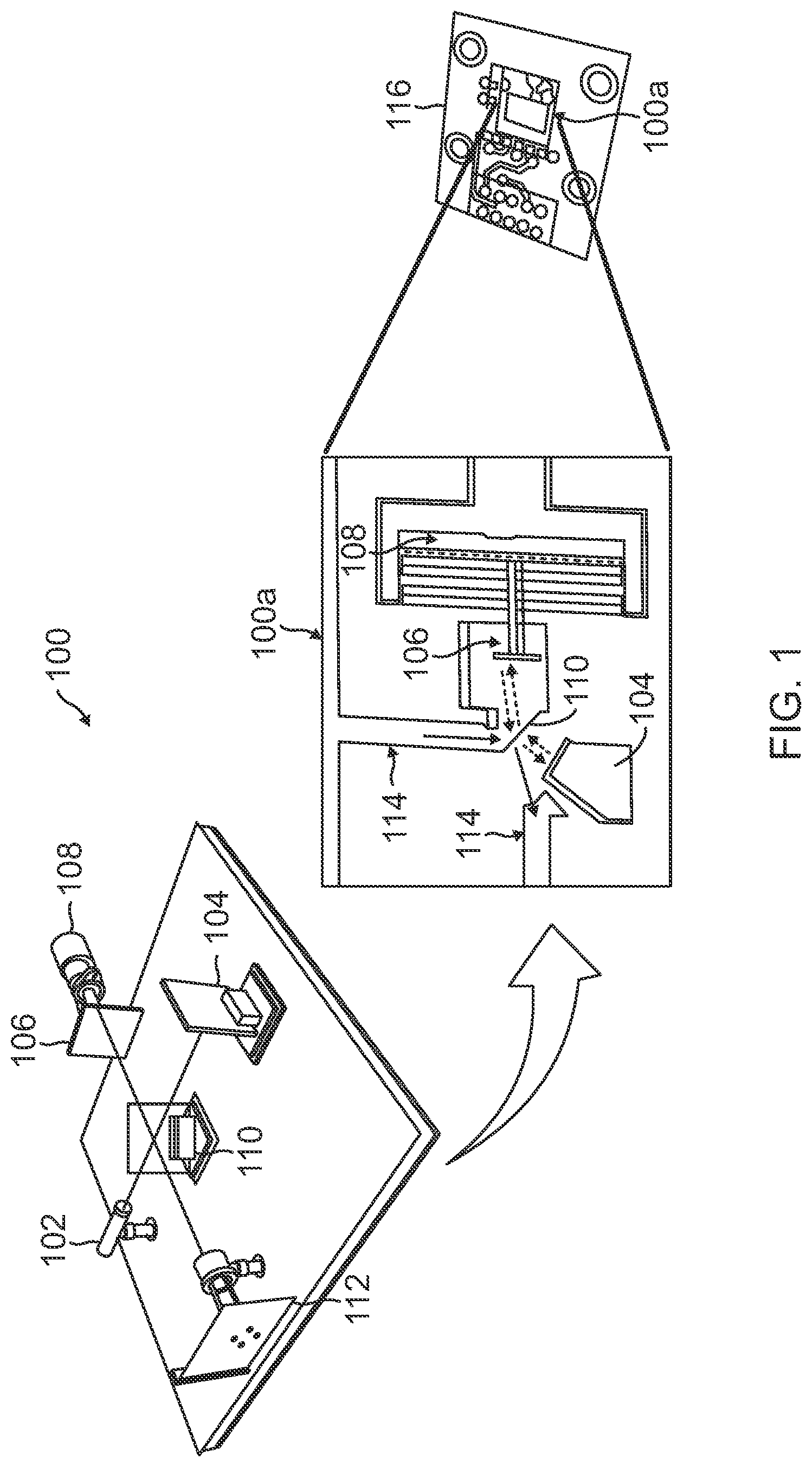 Patent US11841268 — Compact material analyzer — Figure 1