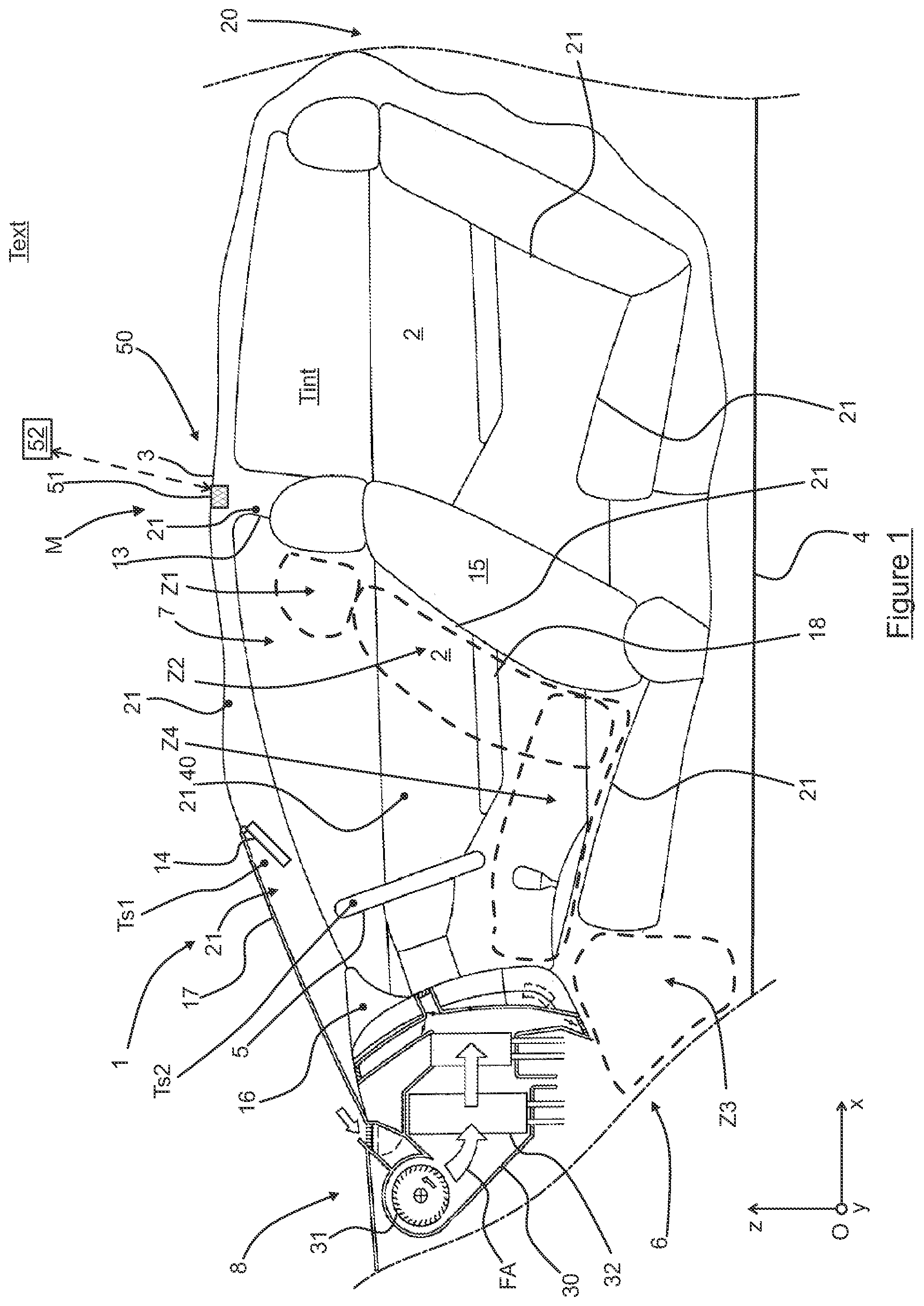 Patent US11841275 — Device for analysing infrared radiation from a surface of a motor vehicle passenger compartment — Figure 1