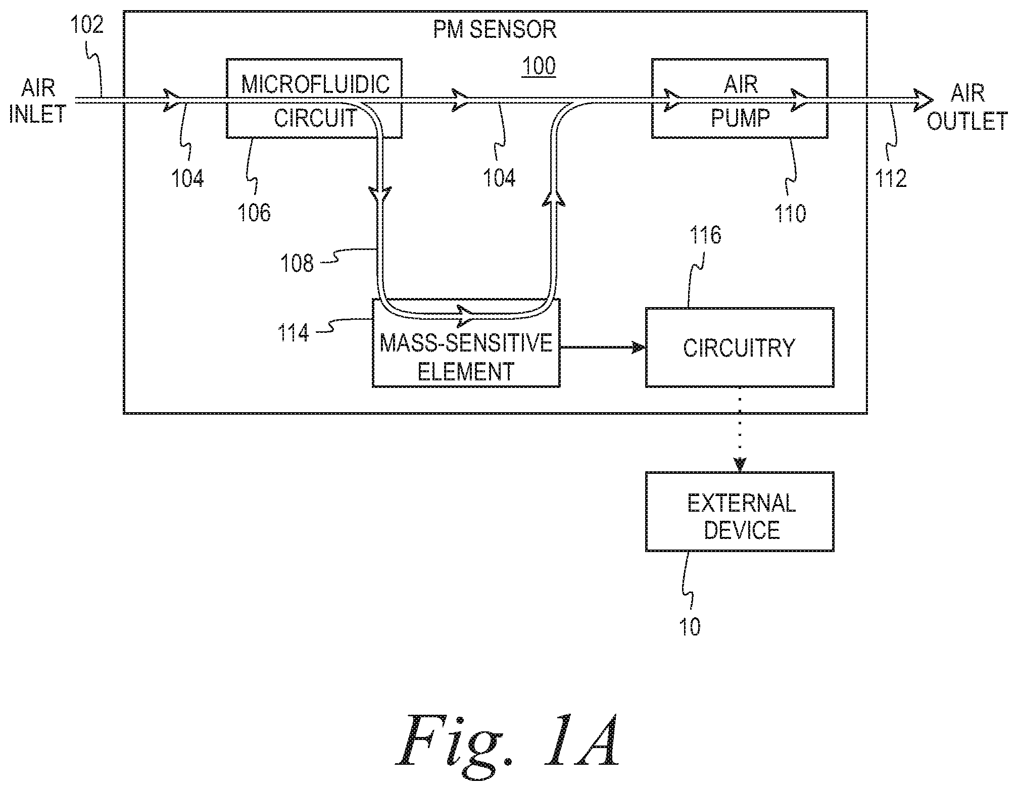 Patent US11841307 — Particulate matter sensor — Figure 1