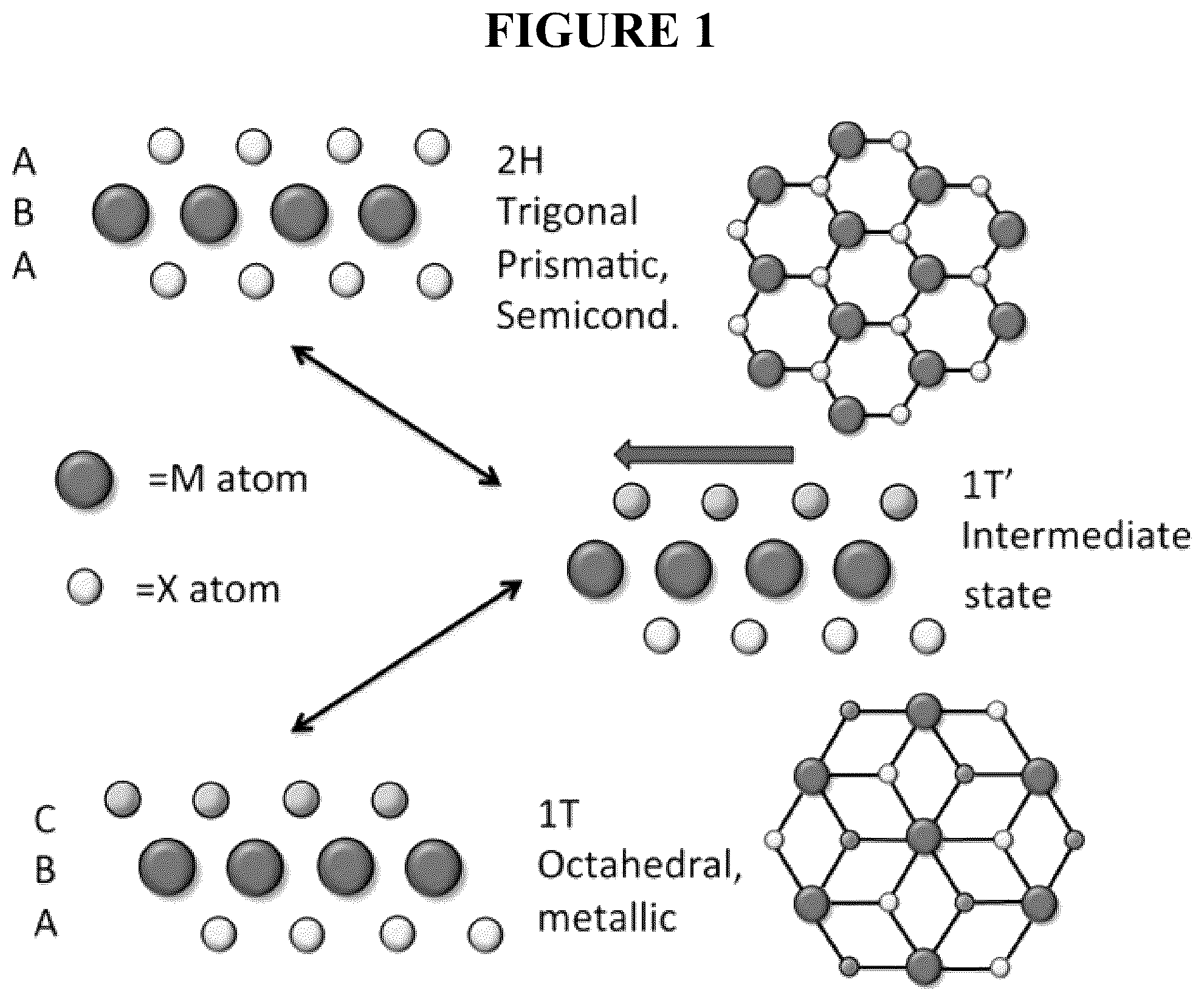 Patent US11841338 — 2H to 1T phase based transition metal dichalcogenide sensor for optical and electronic detection of strong electron donor chemical vapors — Figure 1