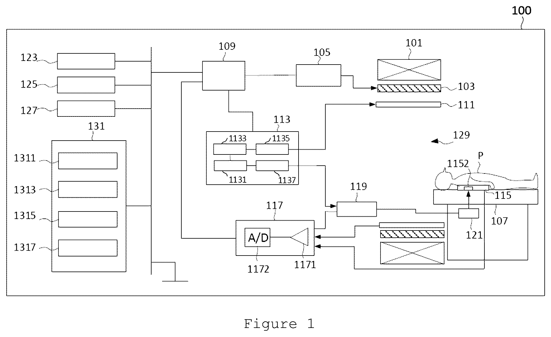 Patent US11841414 — Respiratory detection transceiver — Figure 1