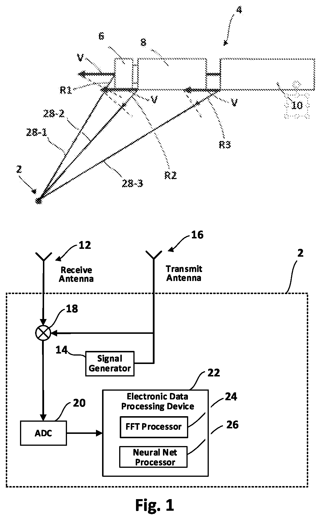 Patent US11841418 — Method and device for determining at least one parameter of an object — Figure 1