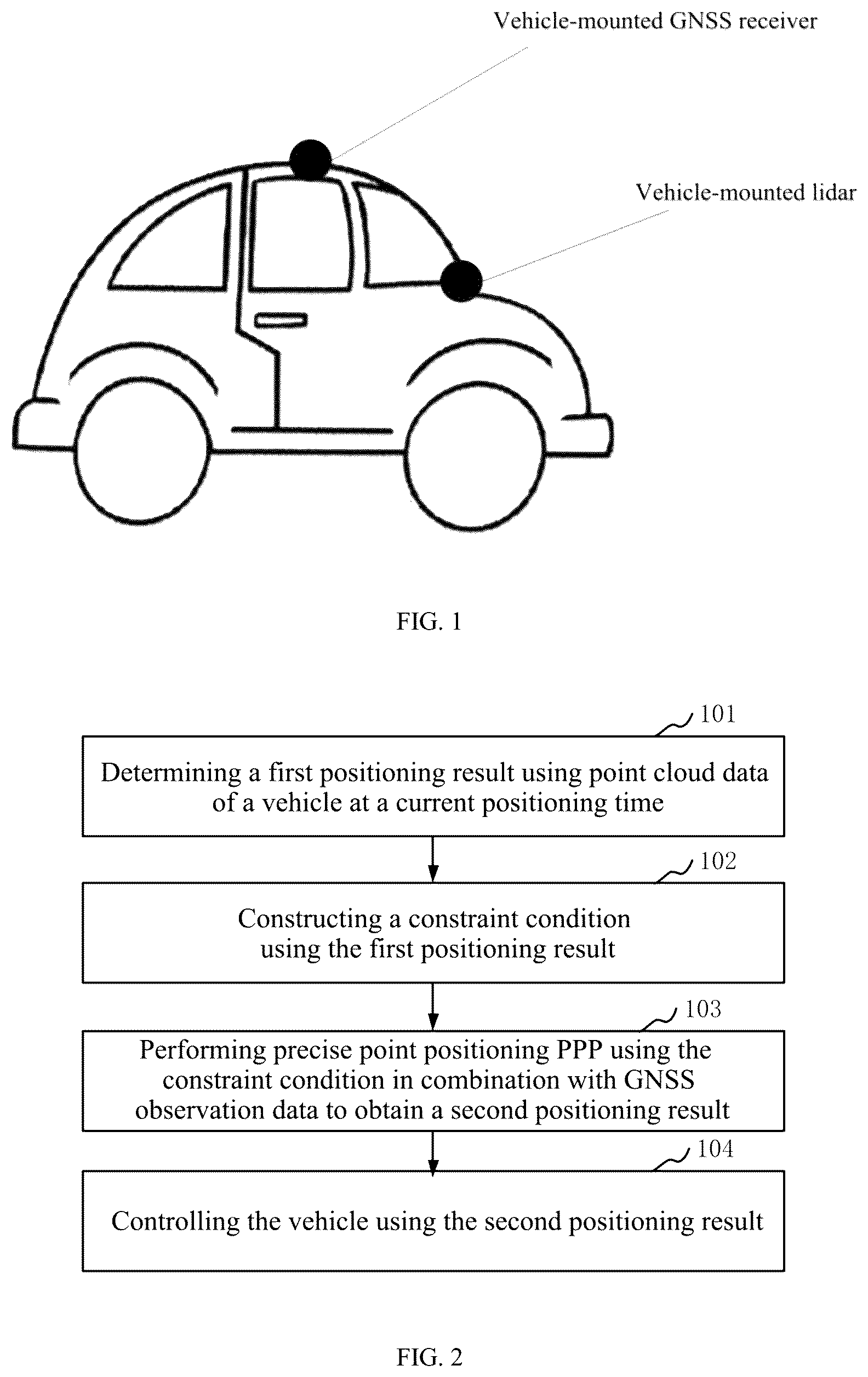 Patent US11841446 — Positioning method and apparatus — Figure 1