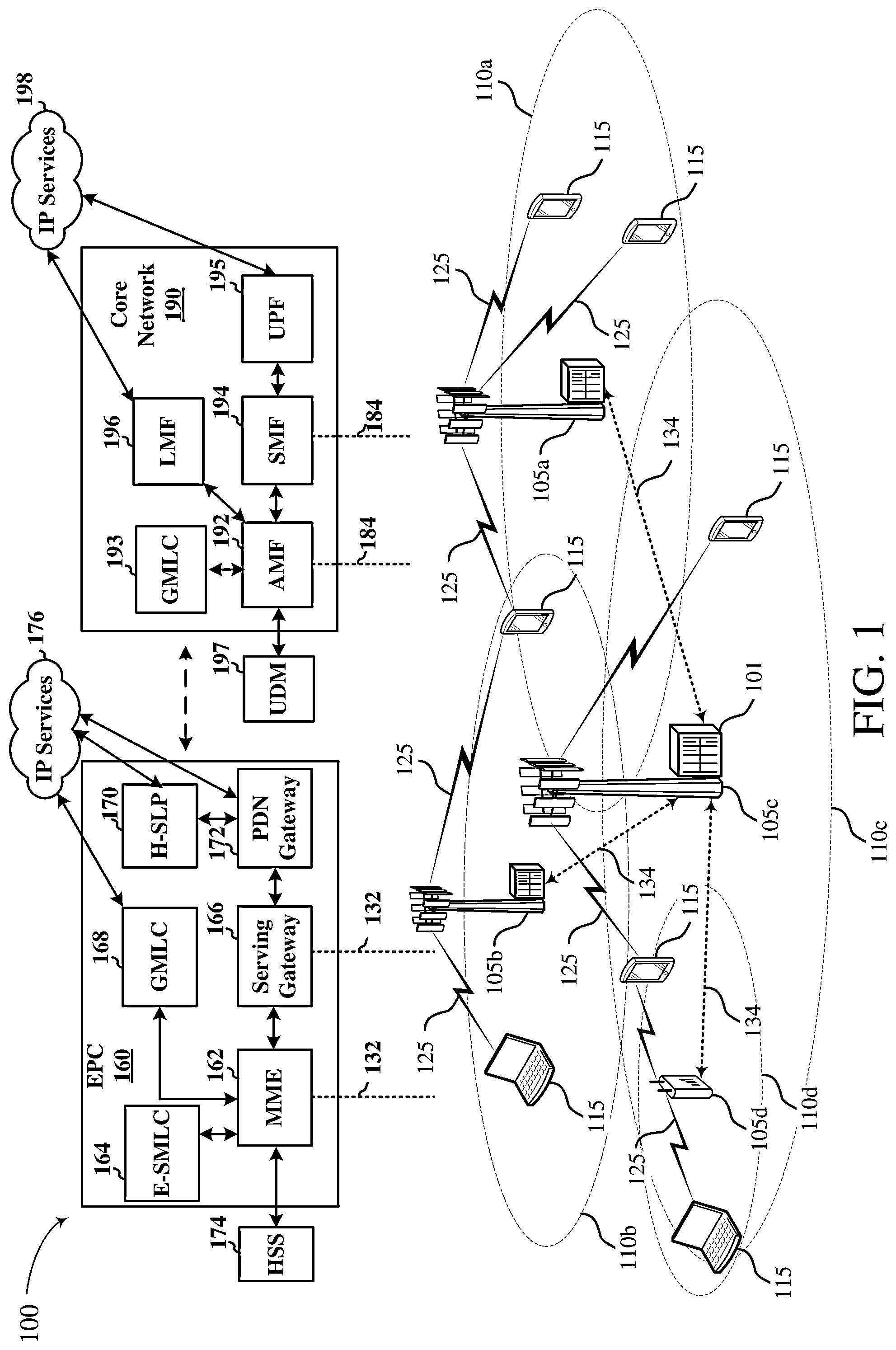Patent US11841449 Figure 1 – Method and apparatus for 5G positioning accuracy improvement in presence of phase noise