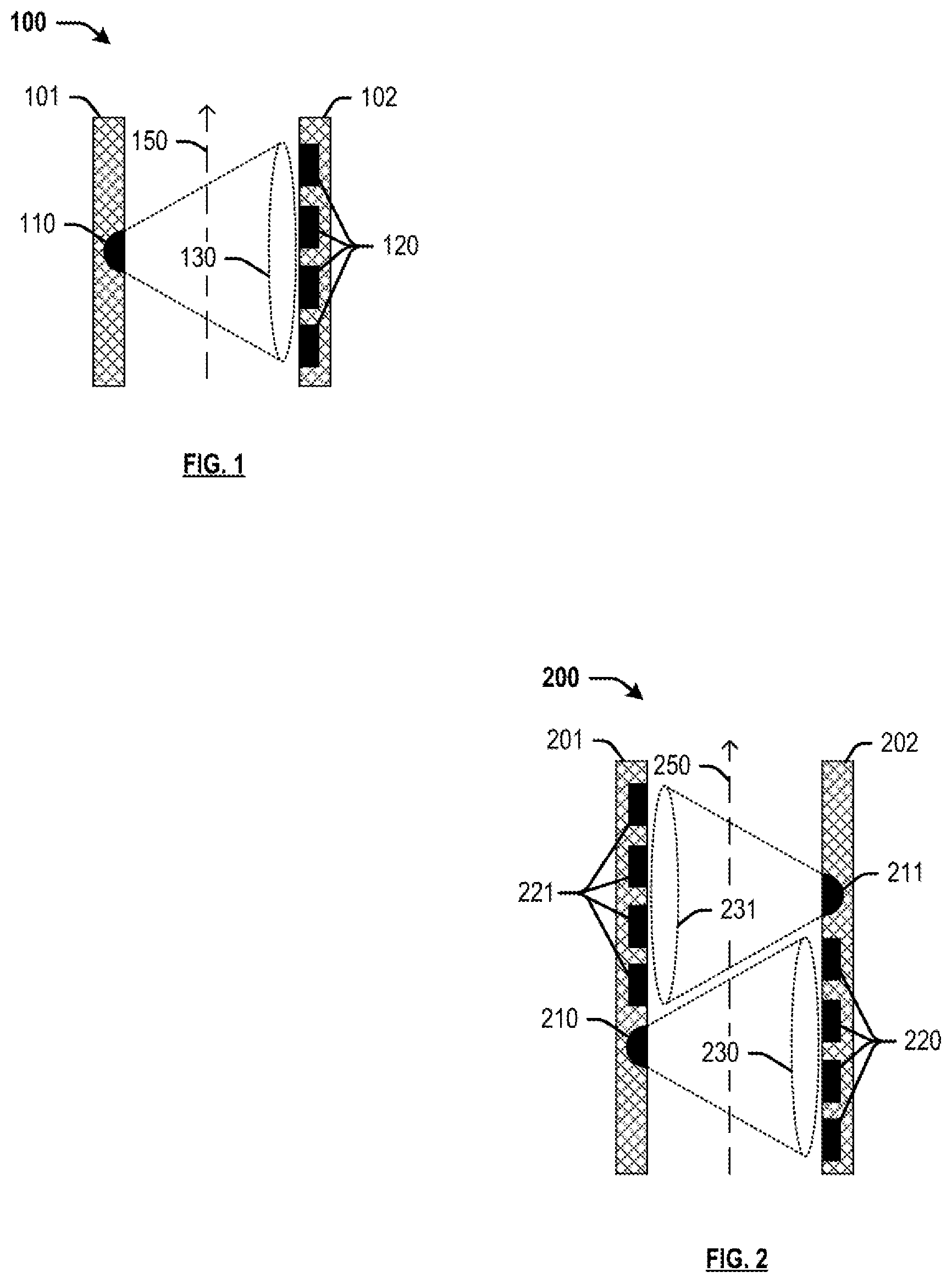 Patent US11841478 — Optical detection in access control systems — Figure 1