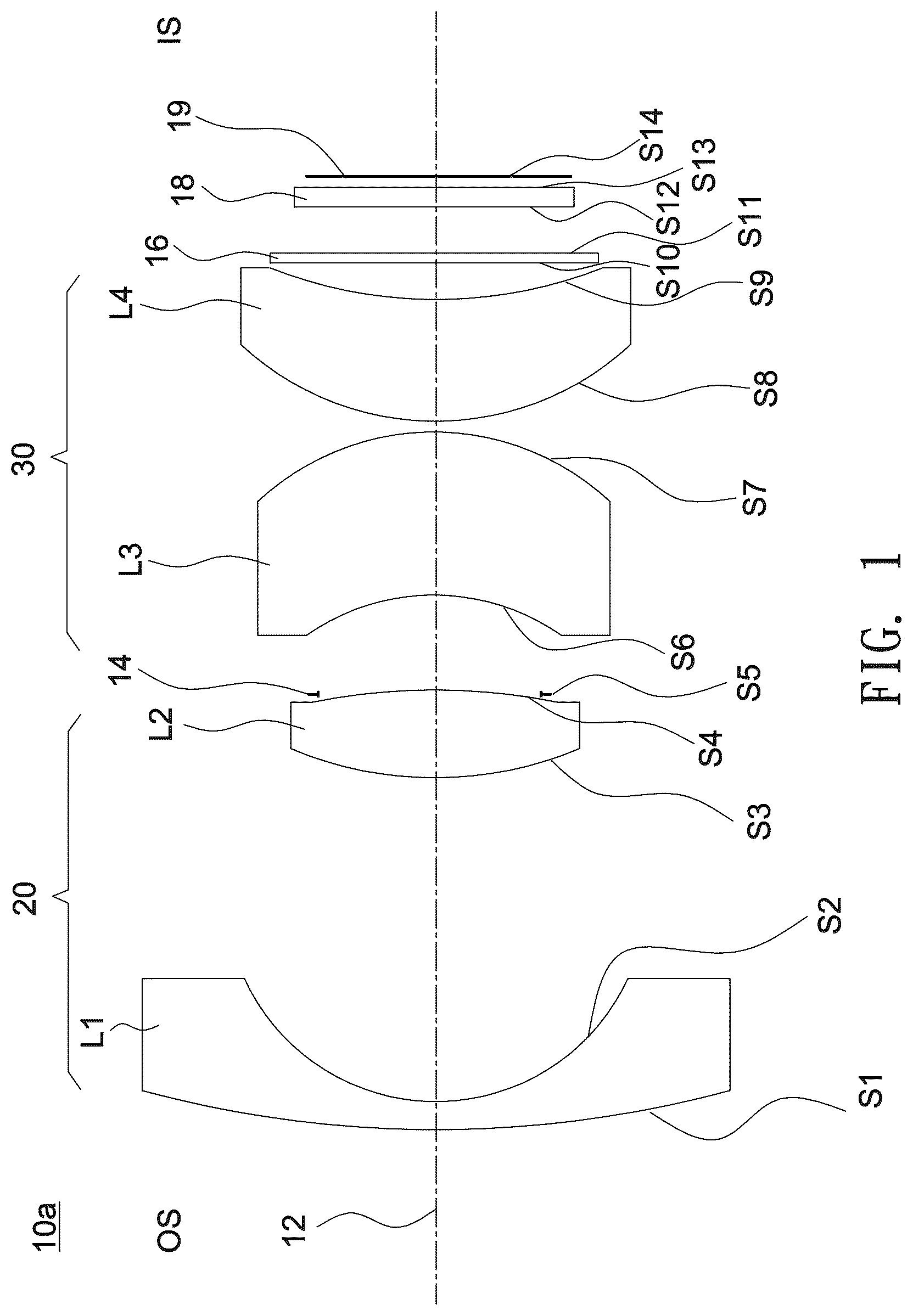 Patent US11841482 — Imaging lens — Figure 1