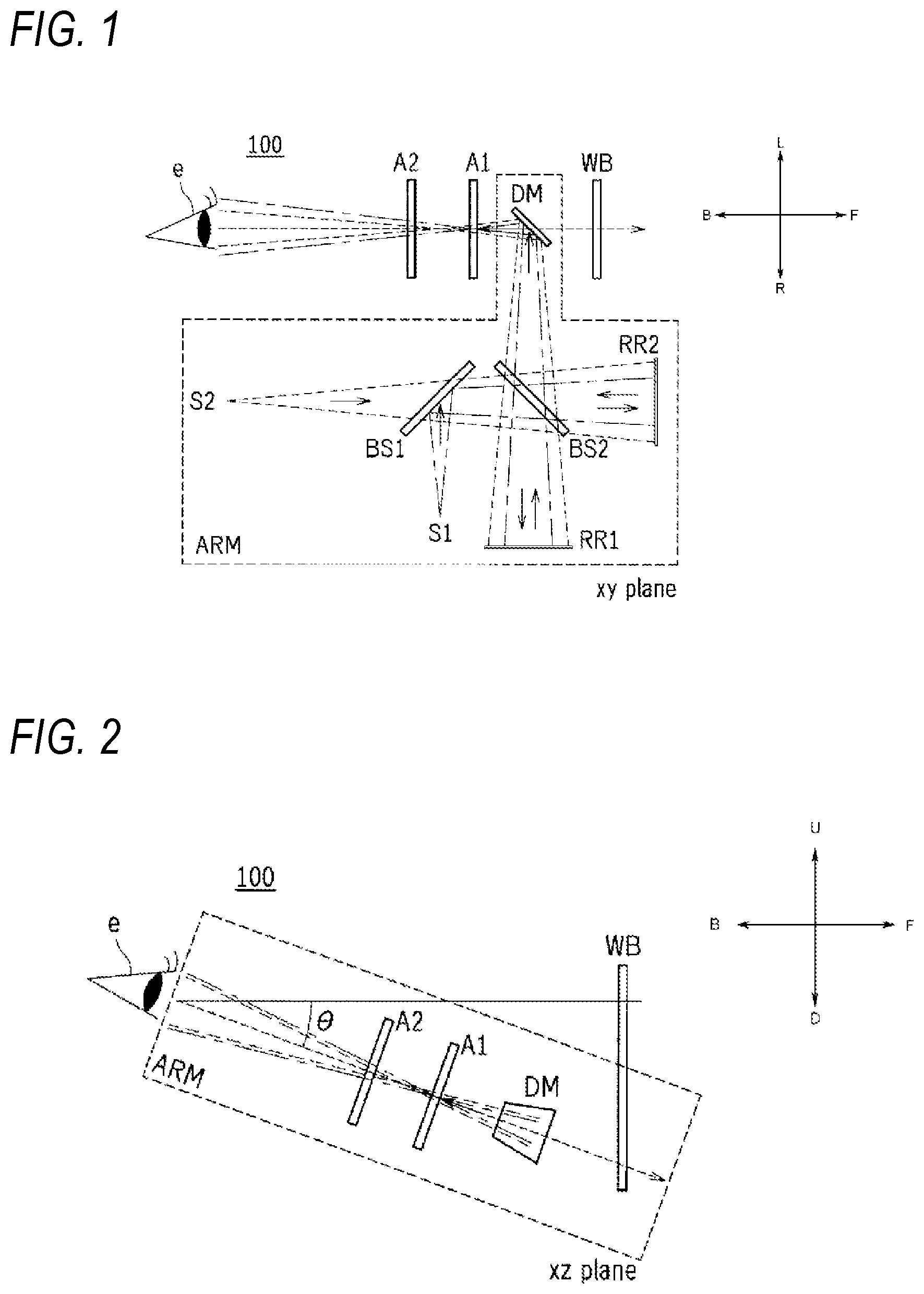 Patent US11841504 — Image display device with rotatably held image forming optical unit — Figure 1