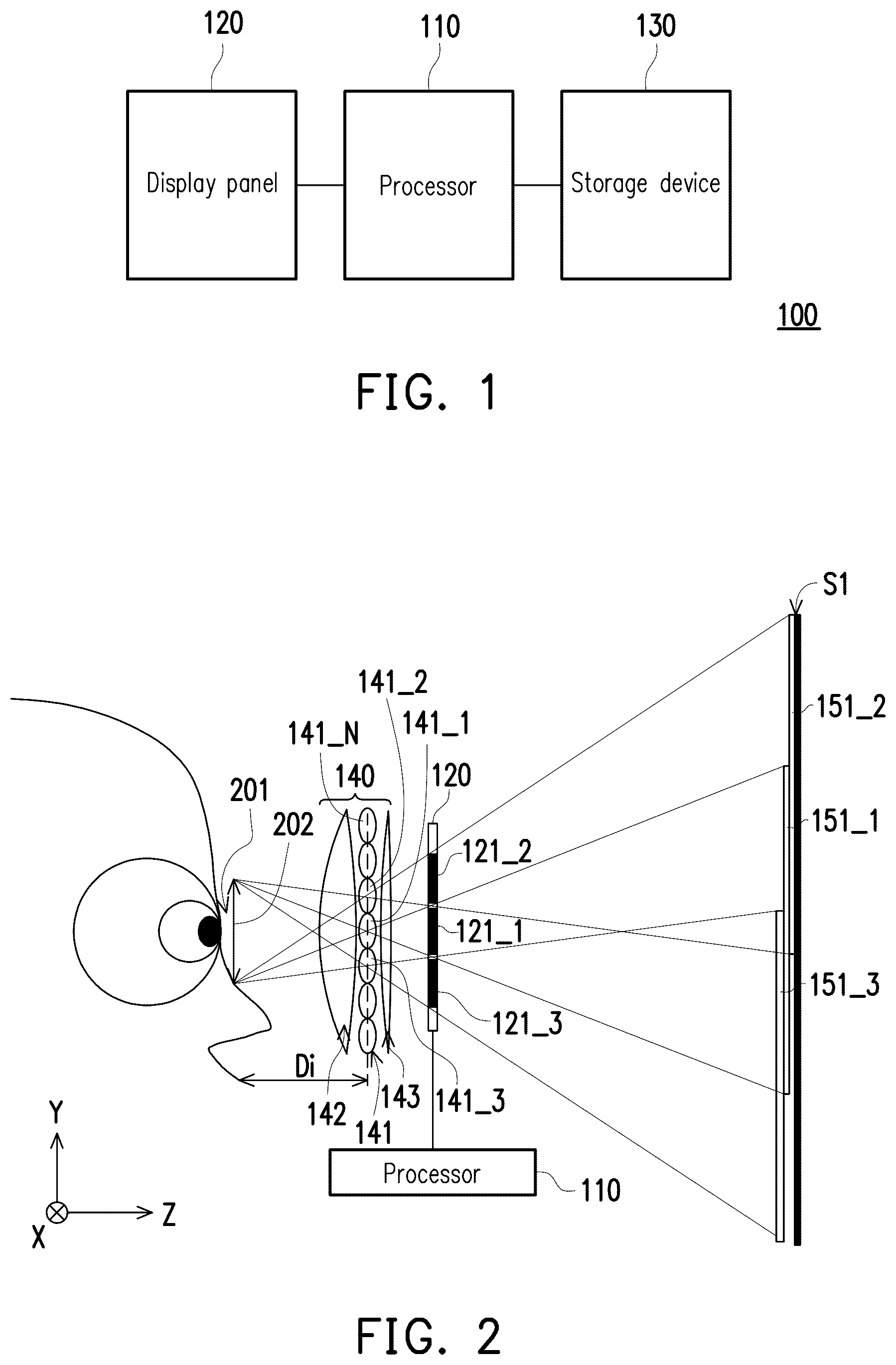 Patent US11841513 — Light field near-eye display device and method of light field near-eye display — Figure 1