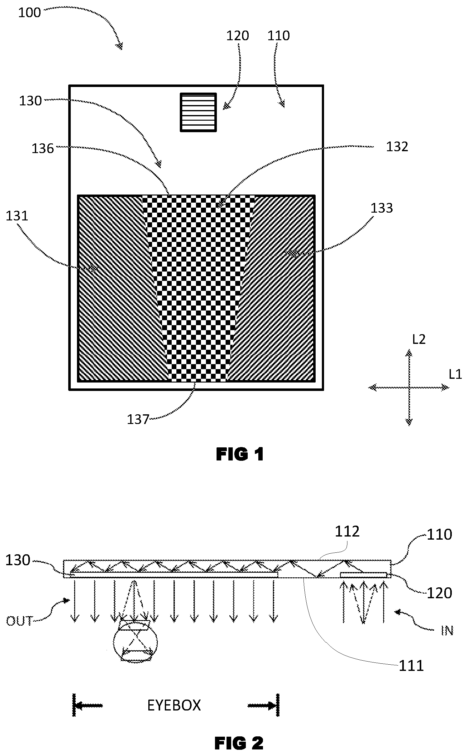 Patent US11841523 — Diffractive optical waveguide and display device — Figure 1