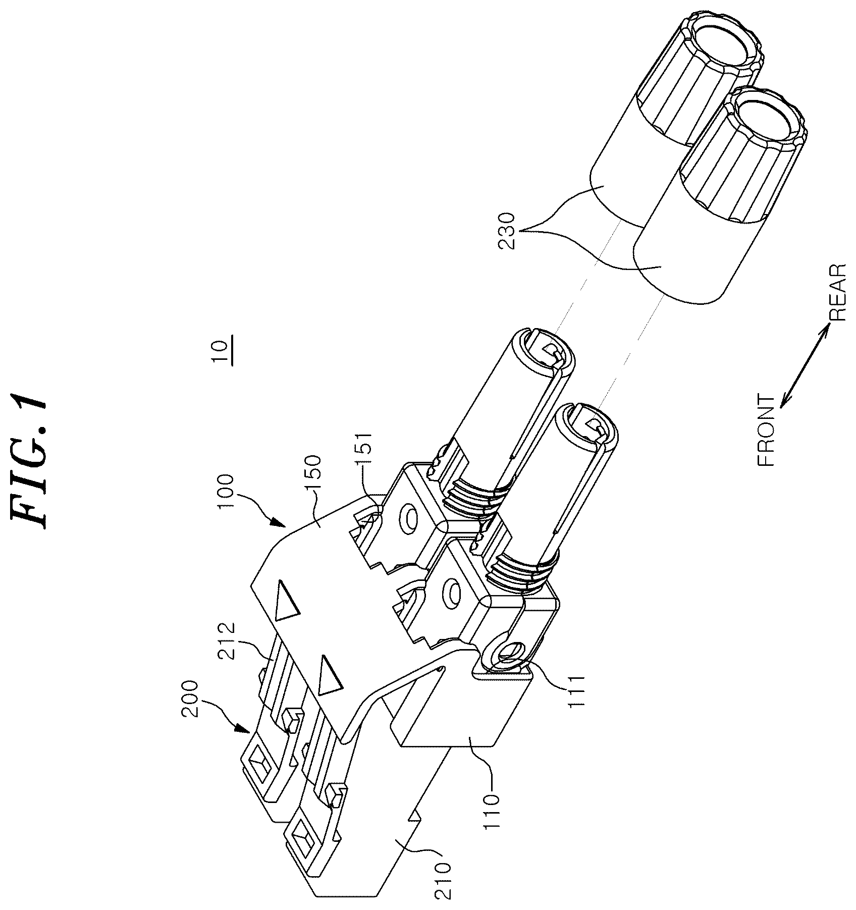 Patent US11841538 — Optical connector holder and optical connector assembly including same — Figure 1