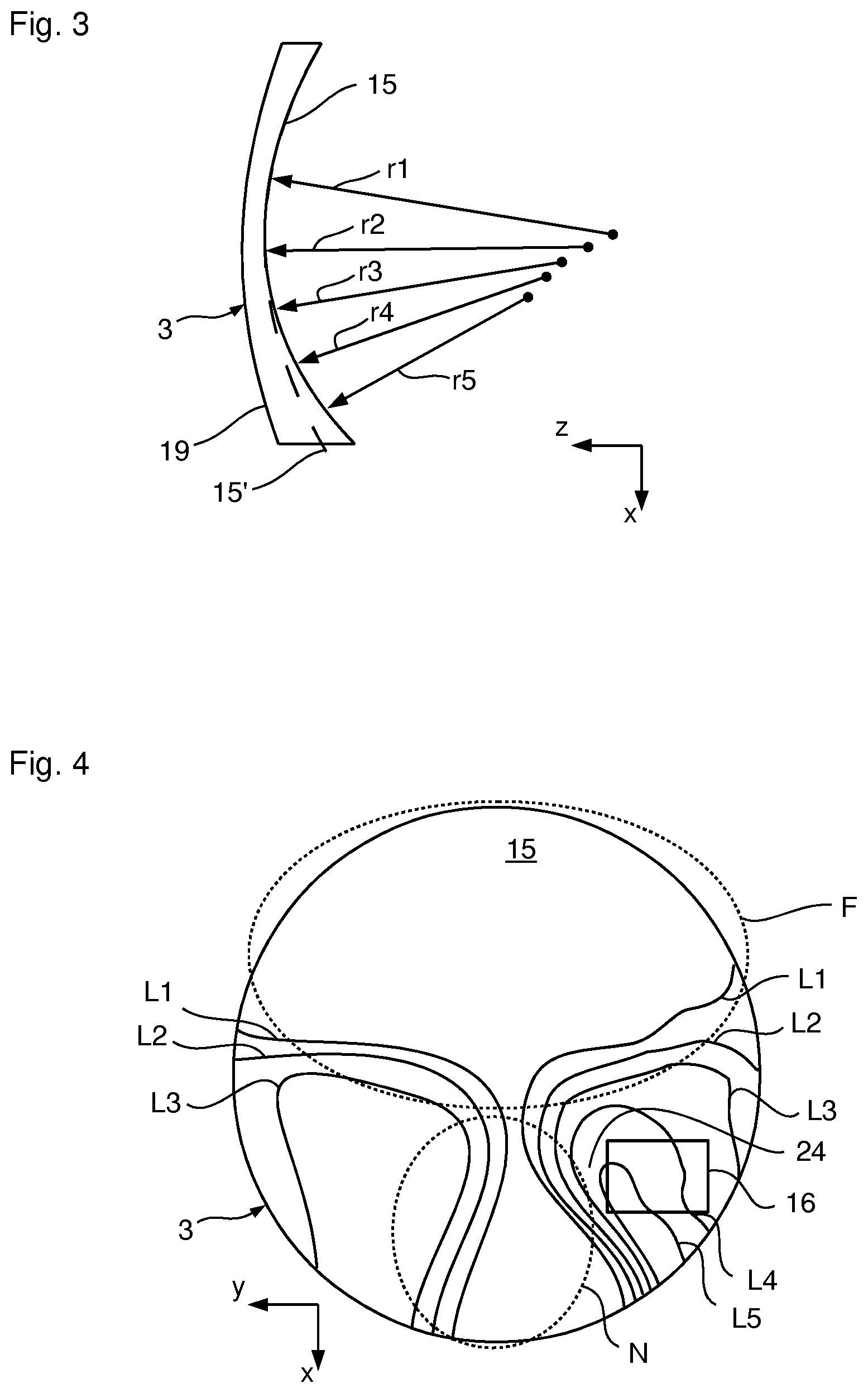 Patent US11841558 Figure 2 – Spectacle lens for a display device which can be placed on the head of a user and generates an image