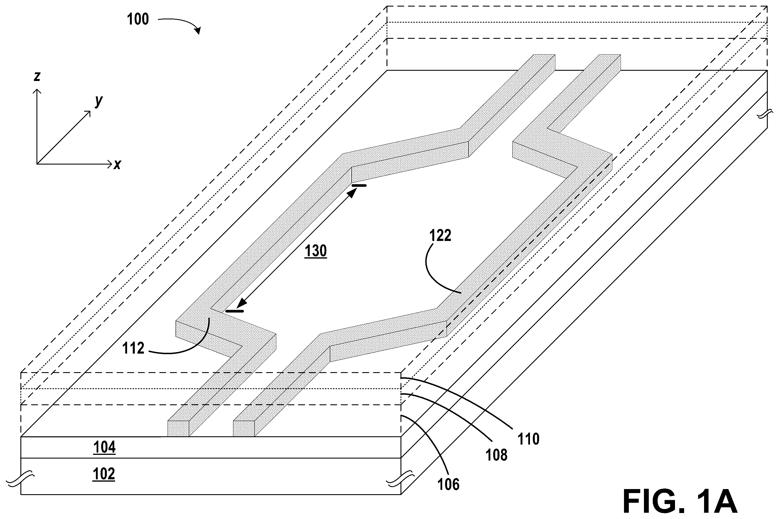 Patent US11841563 — Electro-optic modulators that include caps for optical confinement — Figure 1