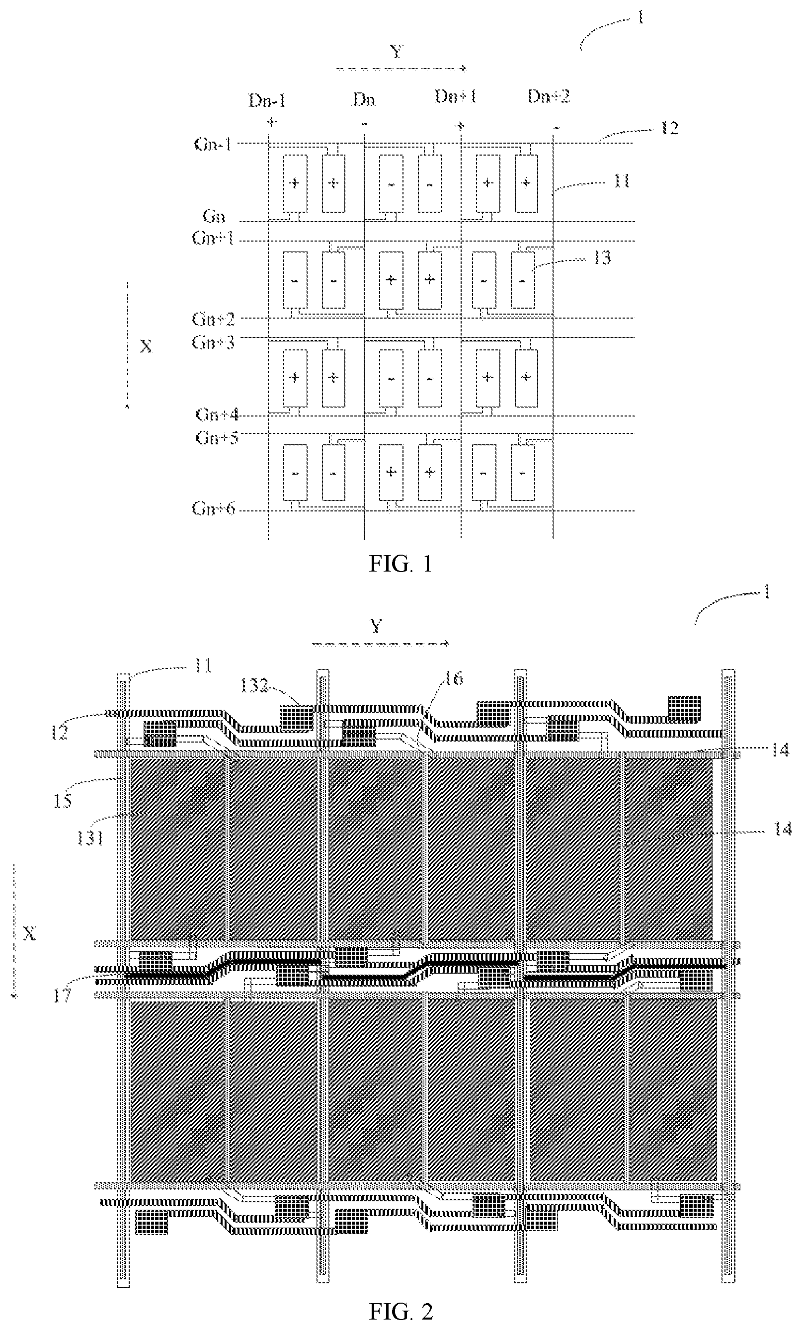 Patent US11841596 — Array substrate, display panel and display device — Figure 1