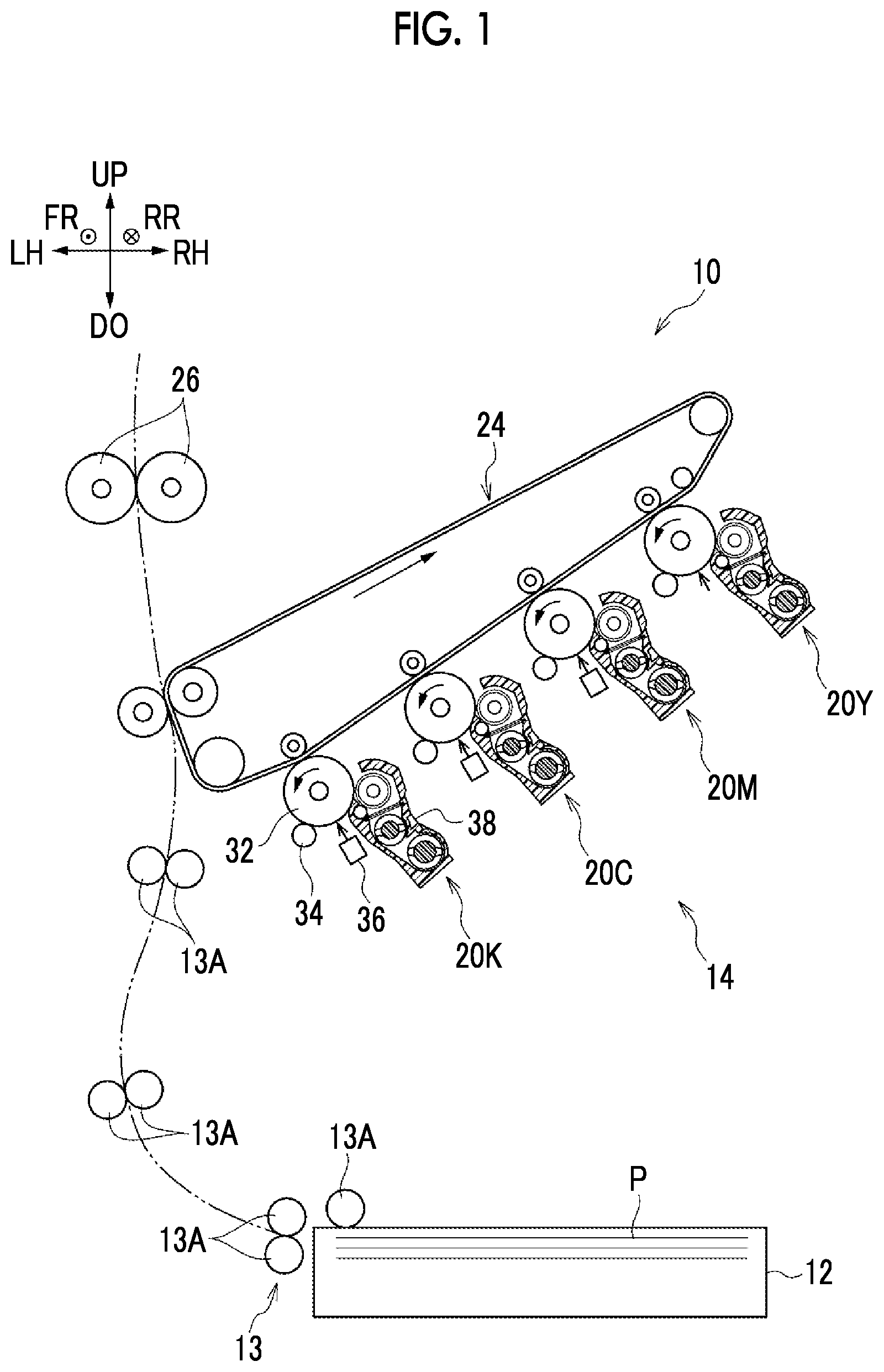 Patent US11841637 — Developing device and image forming apparatus — Figure 1