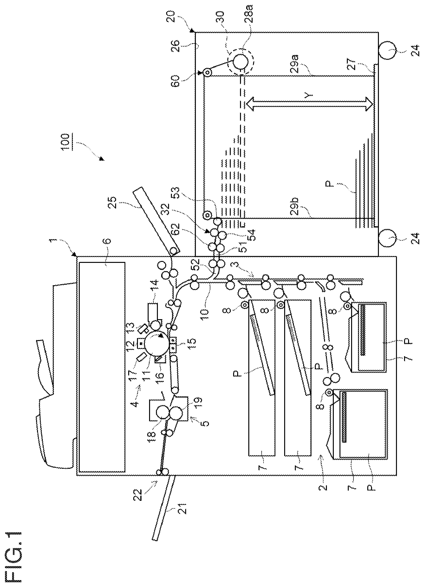 Patent US11841663 — Sheet storage device and image forming system therewith — Figure 1