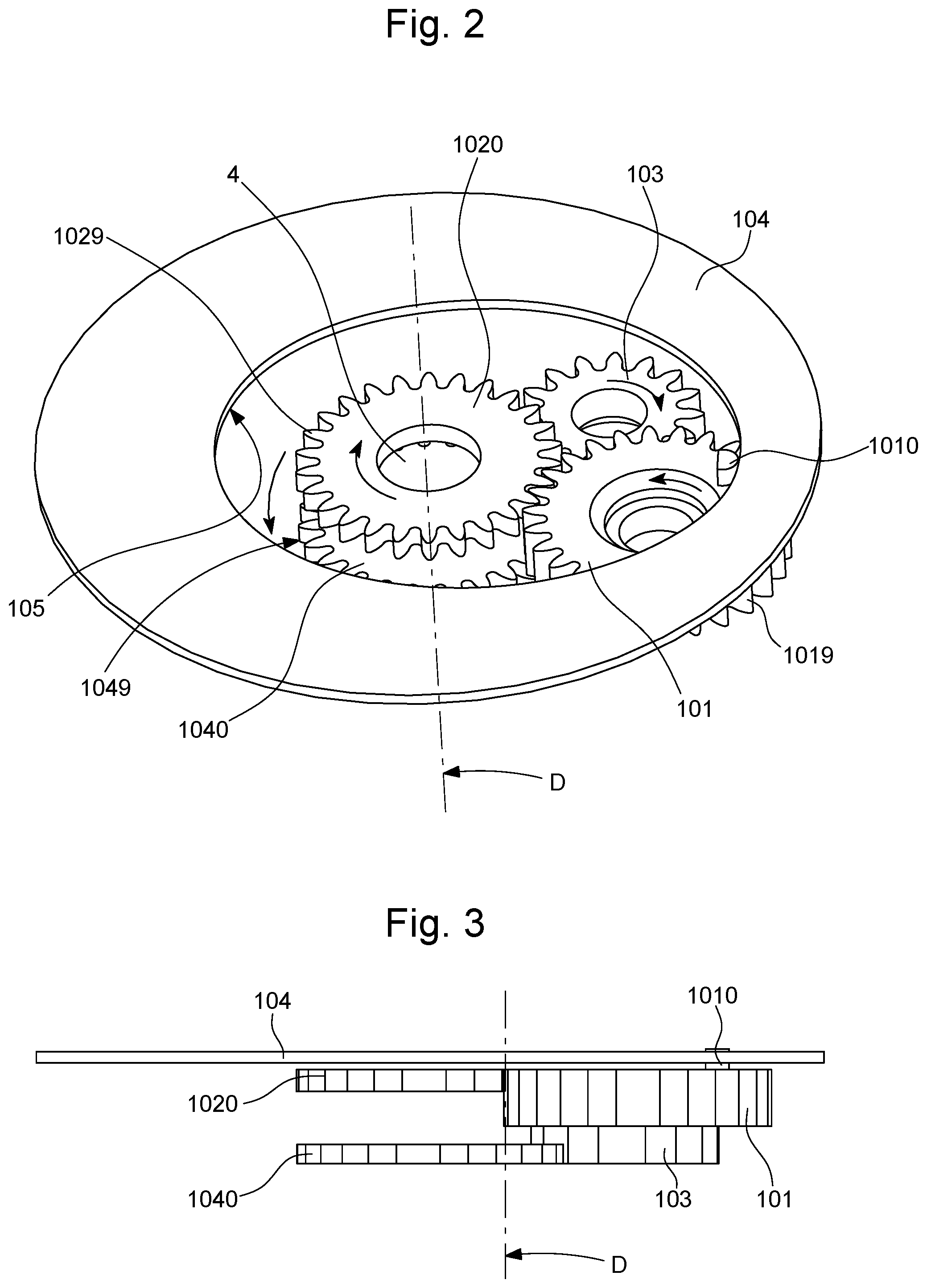 Patent US11841685 Figure 2 – Horological display mechanism with elastic hand
