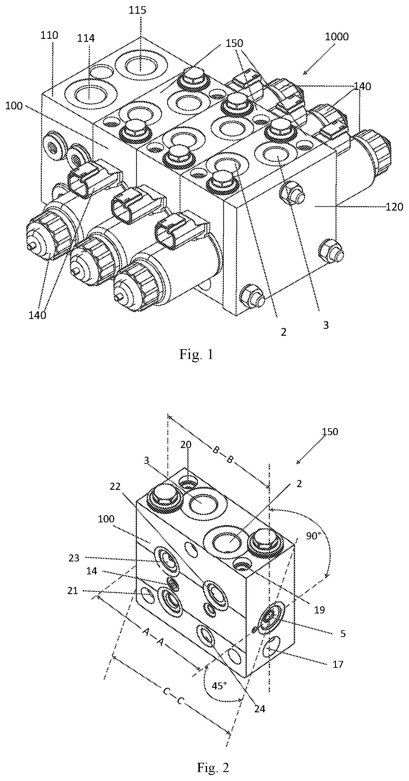 Patent US11841716 — Load-sensing multi-way valve work section — Figure 1