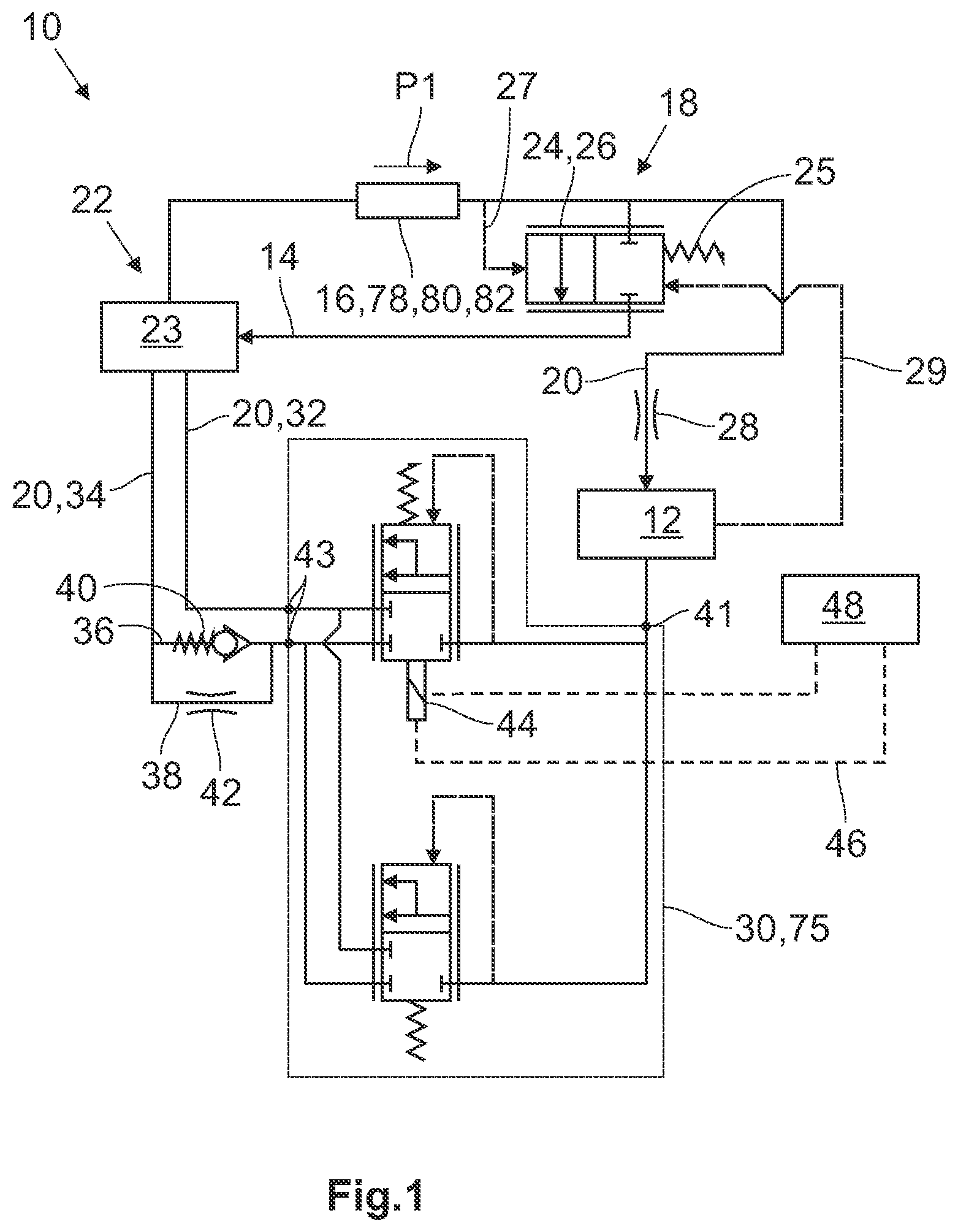 Patent US11841717 Figure 1 – Pressure control valve and device comprising such a pressure control valve , for controlling or regulating the pressure of a compressed fluid in a pilot pressure chamber