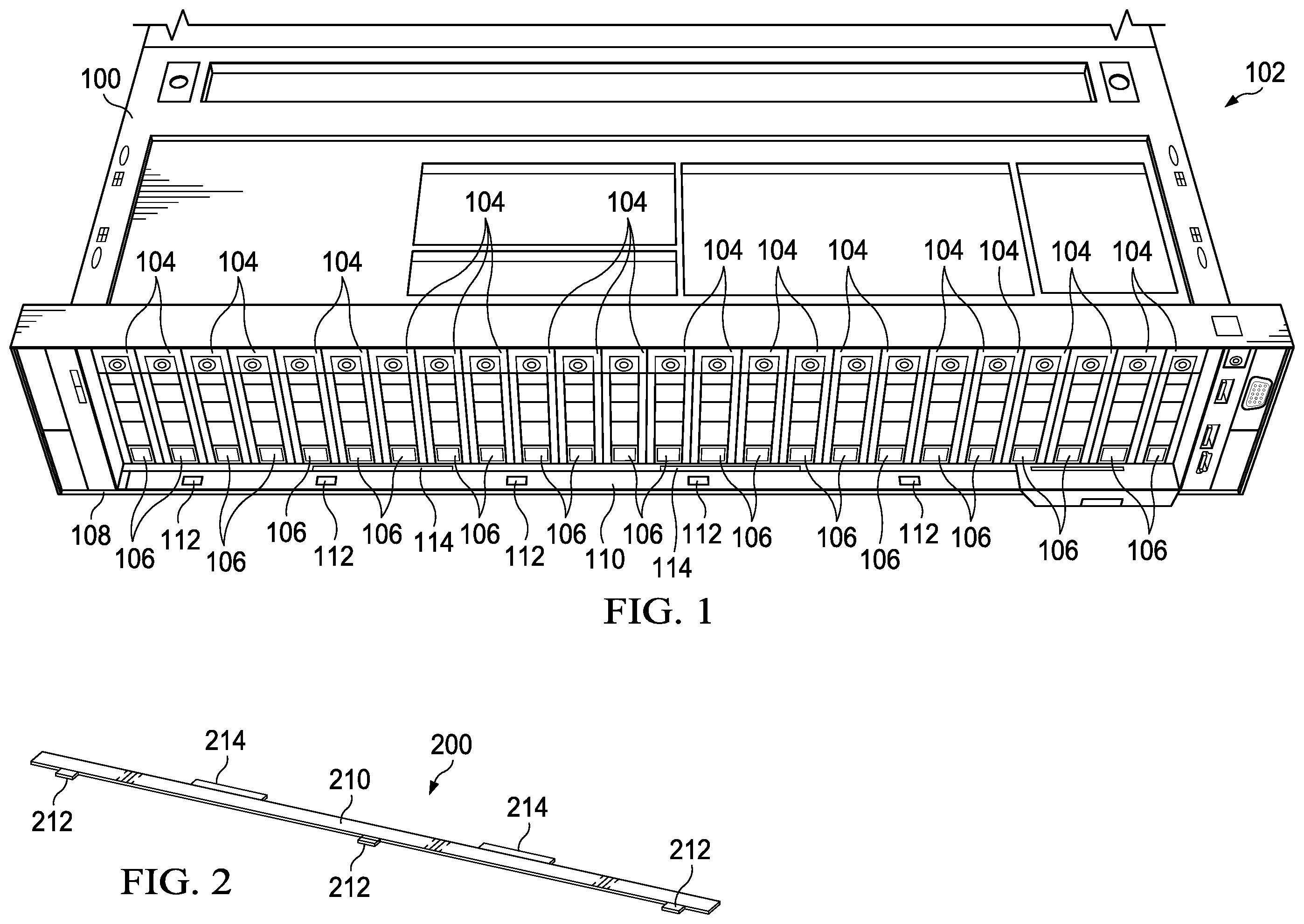 Patent US11841750 — Interchangeable labeling strip in chassis hem — Figure 1
