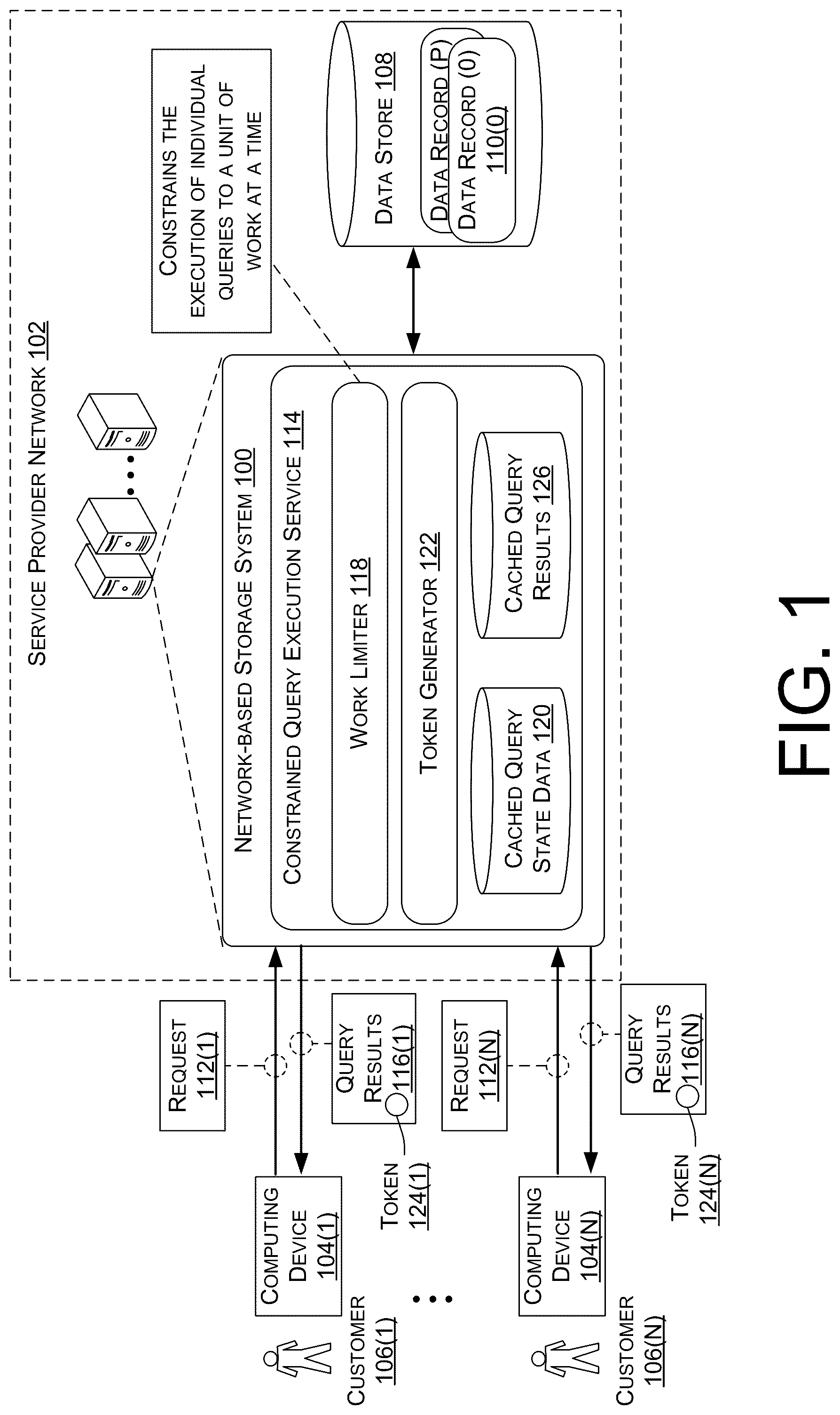 Patent US11841861 — Constrained query execution — Figure 1