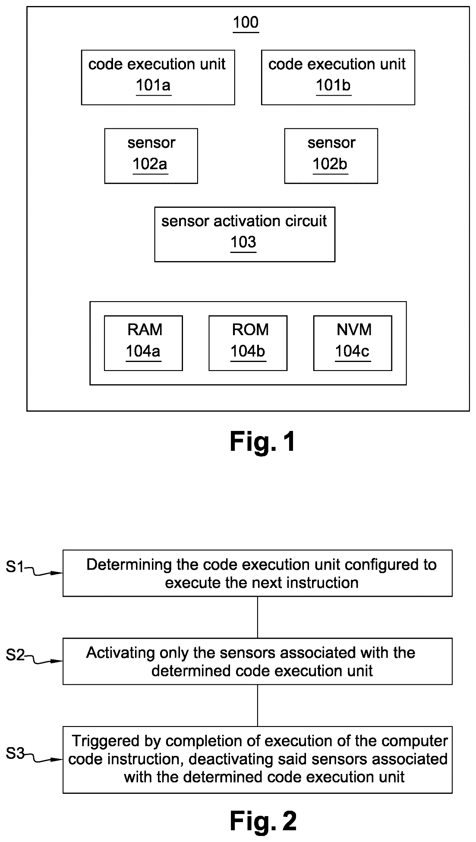Patent US11841938 — Method for activating sensors in a multi-unit device — Figure 1