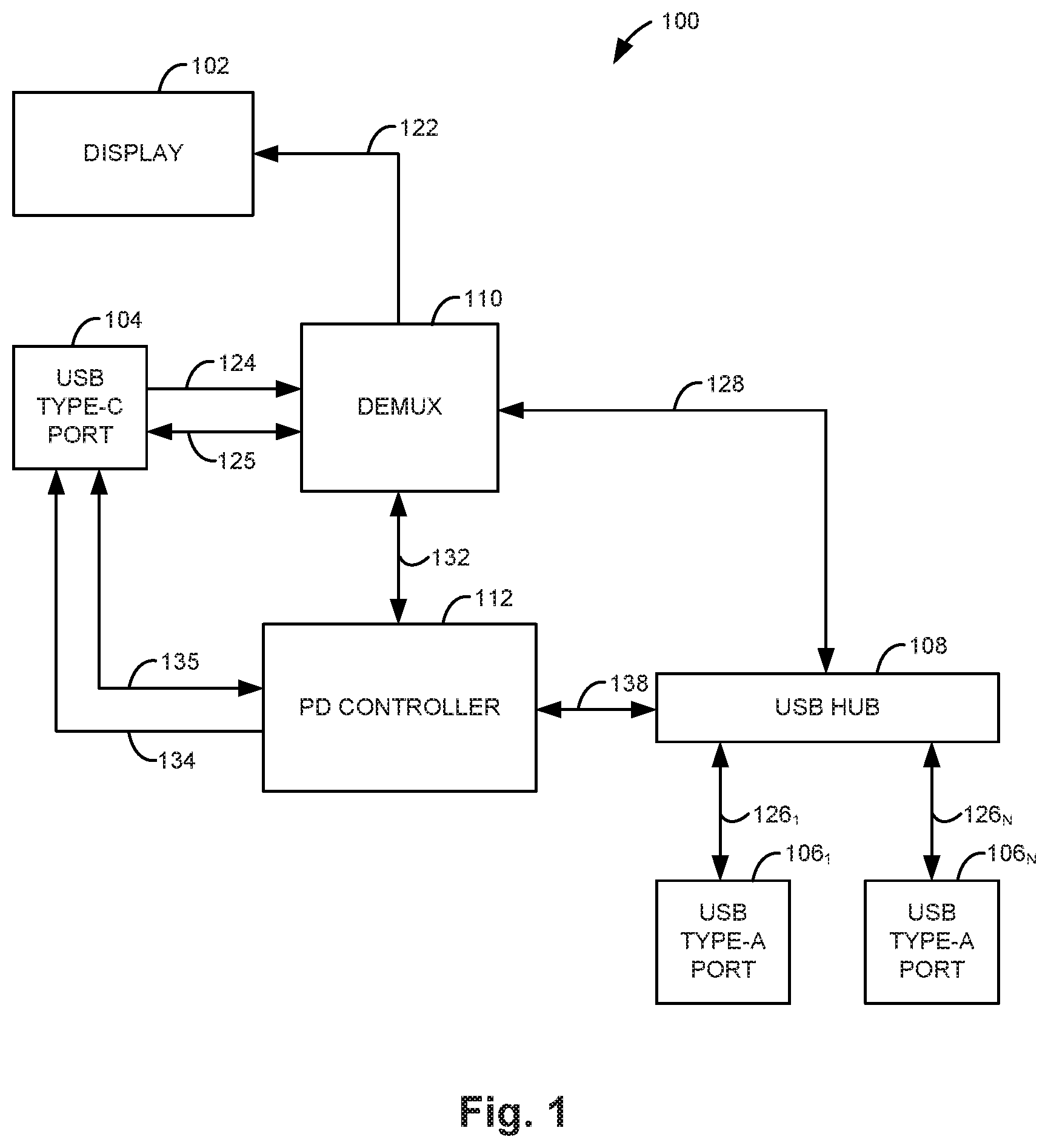 Patent US11847080 — All-In-One computers with power delivery controllers — Figure 1