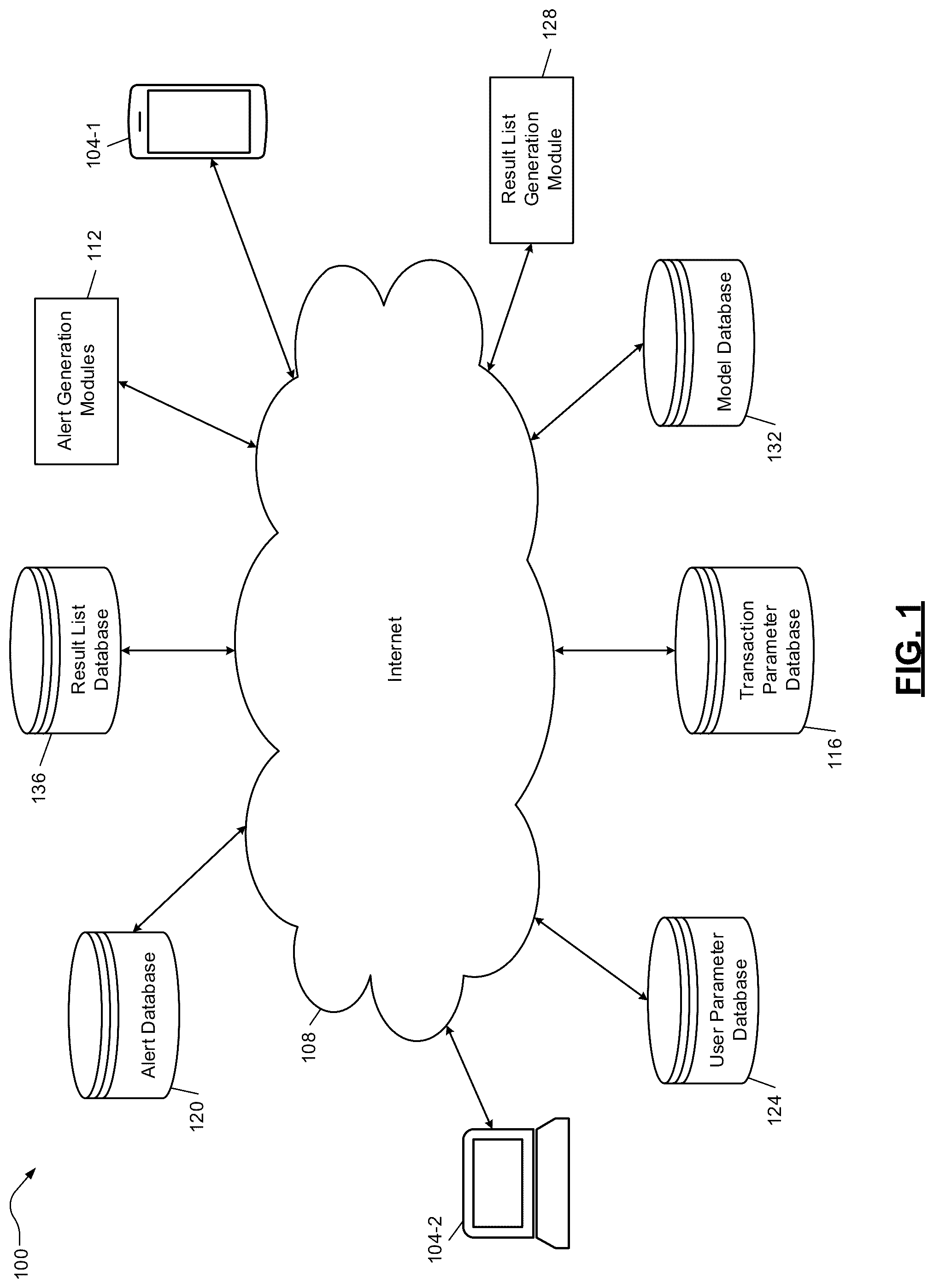 Patent US11847144 — Systems and methods of correlating database entries for automated metric computation — Figure 1