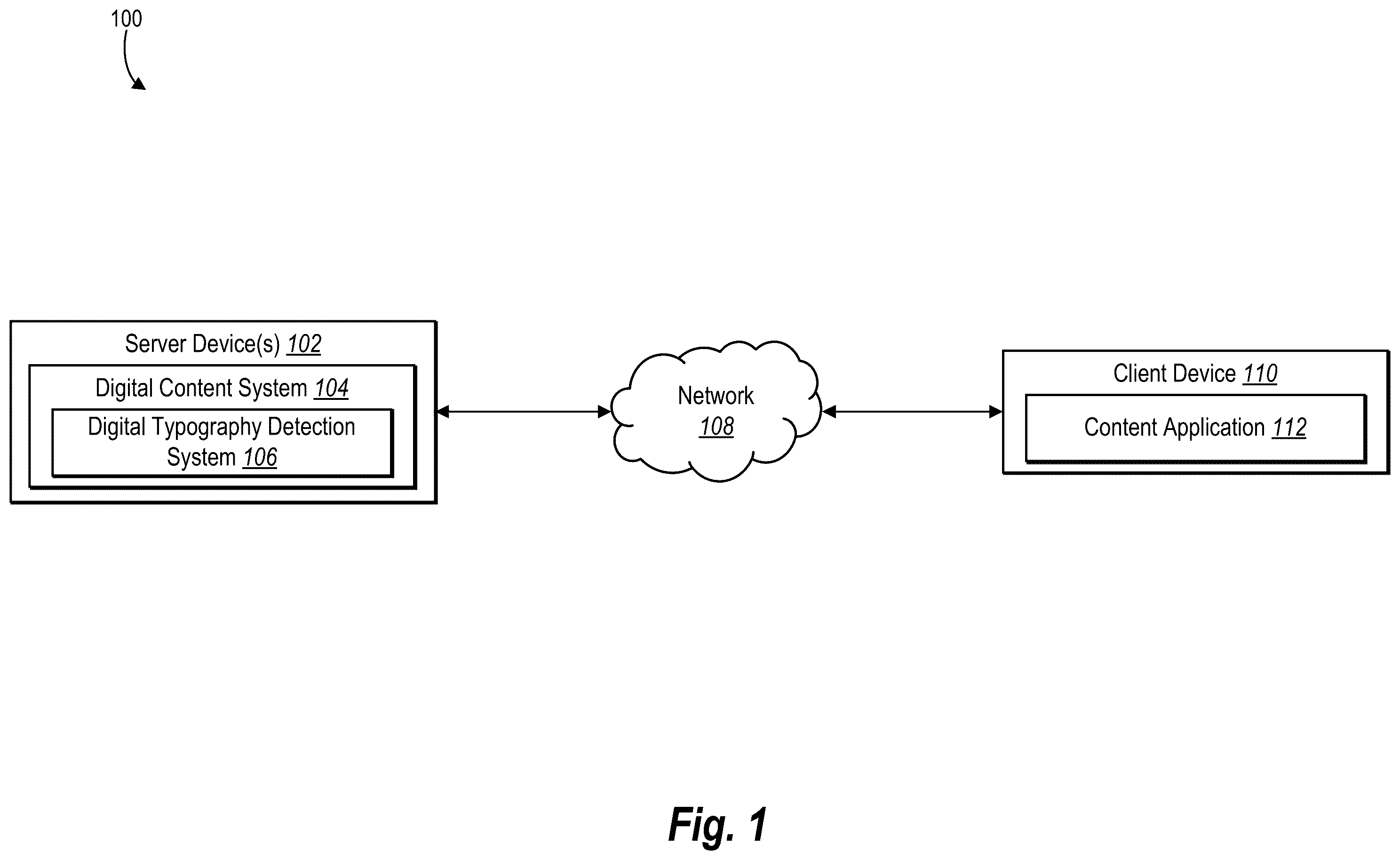 Patent US11847159 — Detecting typography elements from outlines — Figure 1