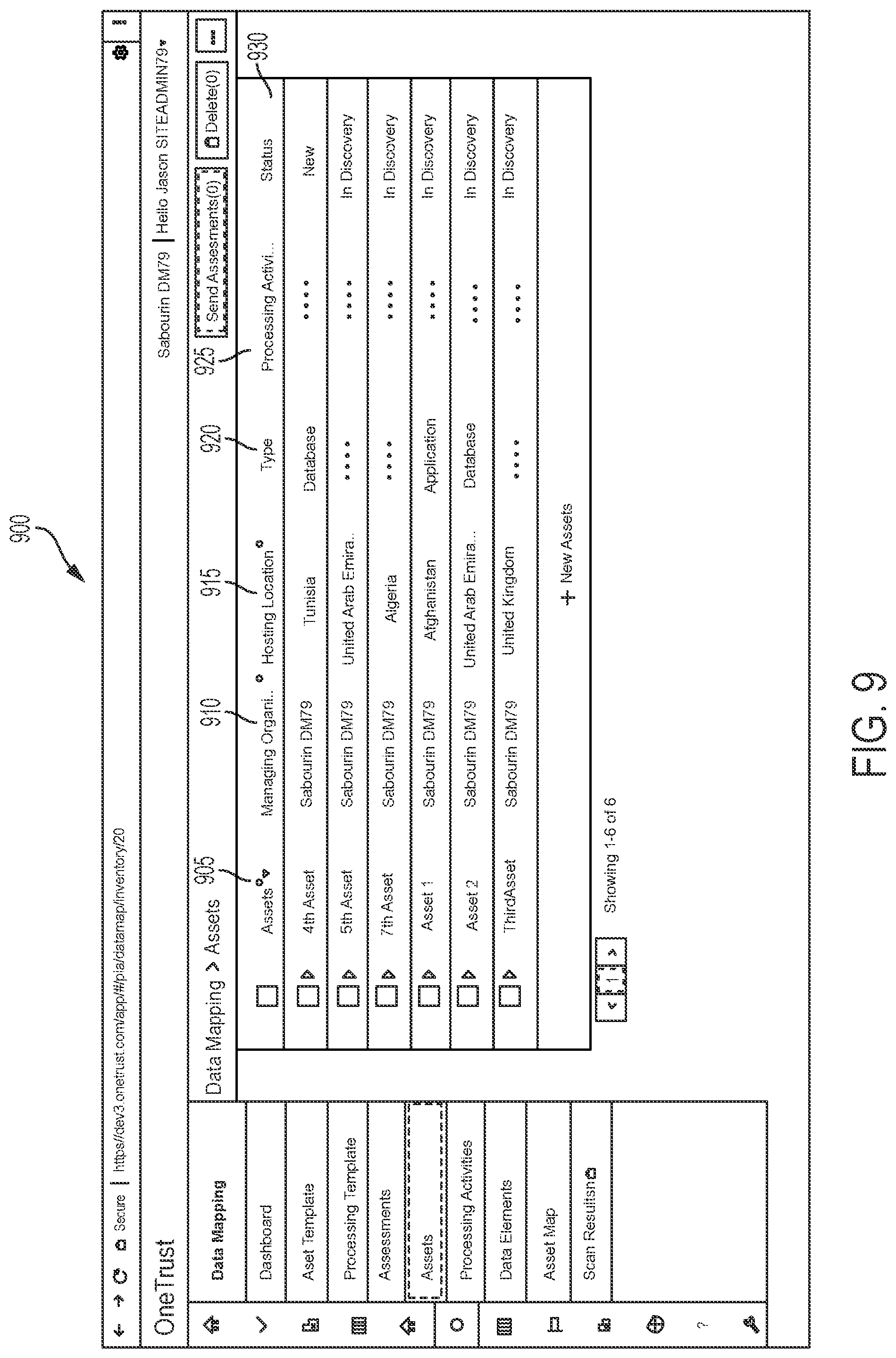 Patent US11847182 Figure 9 – Data processing consent capture systems and related methods